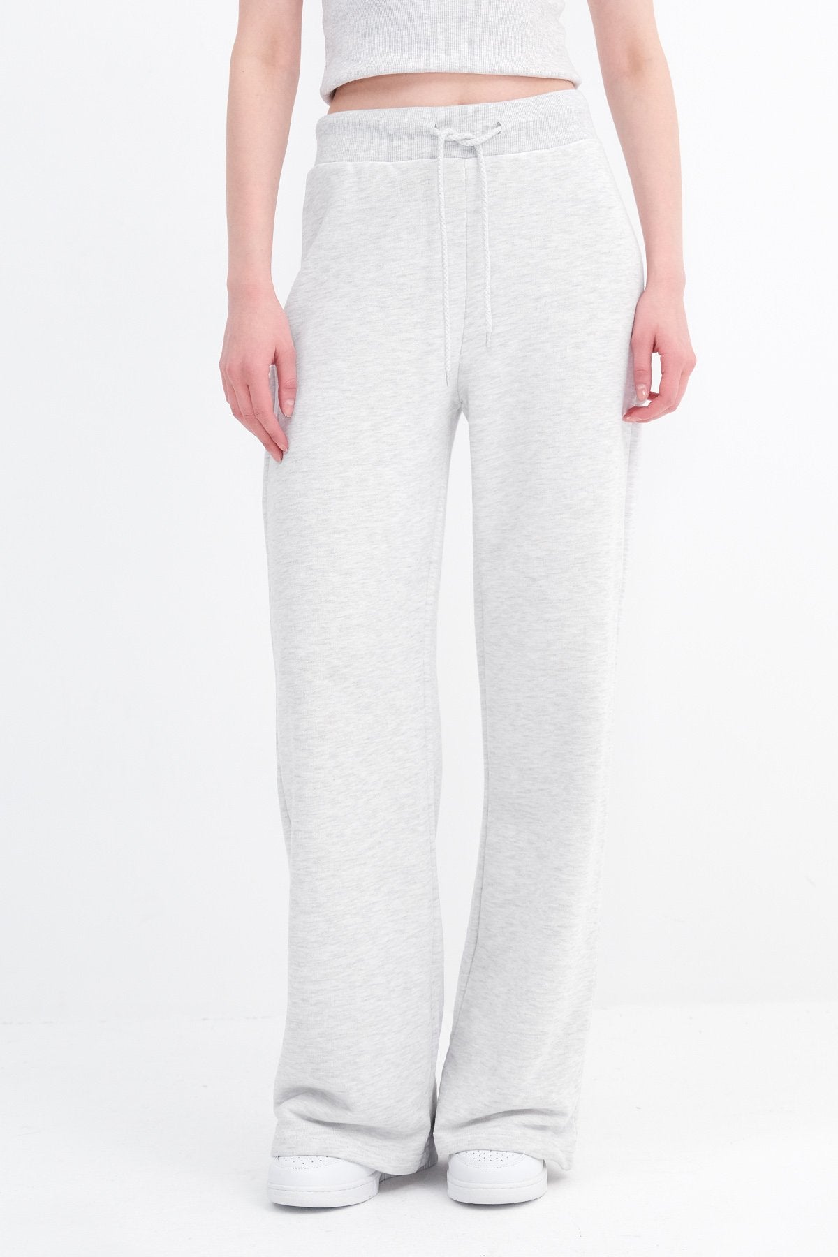 Snow-Melange_Elastic-Waist-Wide-Leg-Sweatpants-addax
