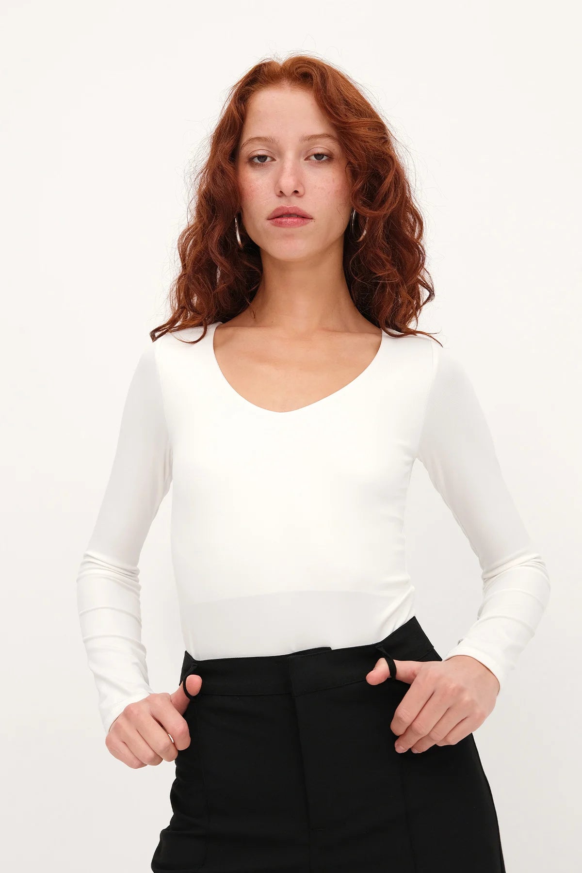 Ecru_V-Neck-Long-Sleeve-Basic-Bodysuit-addax