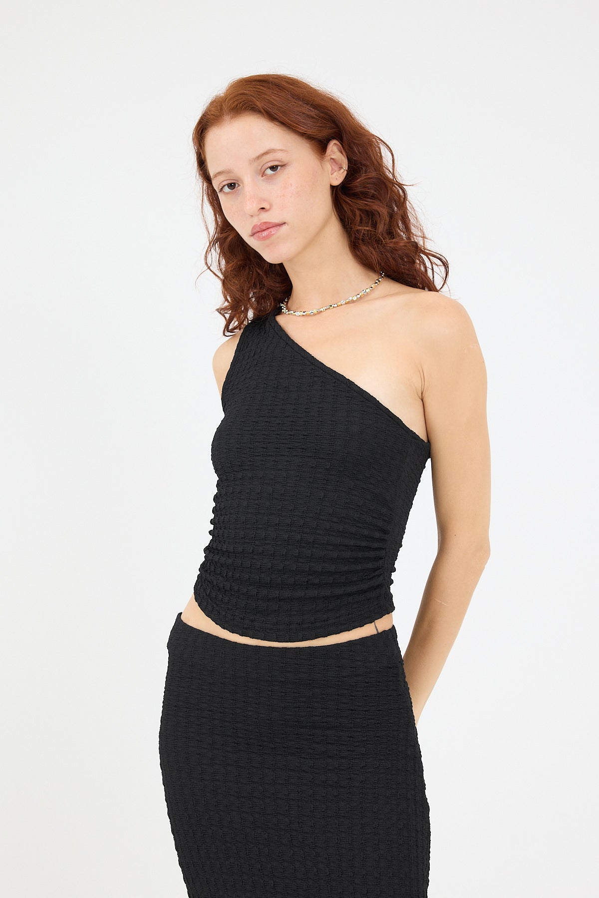 Black_One-Shoulder-Textured-Blouse-addax