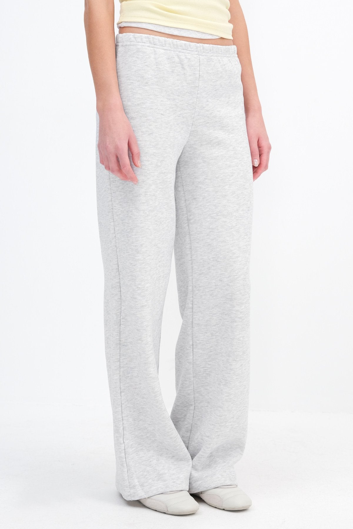 Snow-Melange_Elastic-Waist-Wide-Leg-Sweatpants-addax