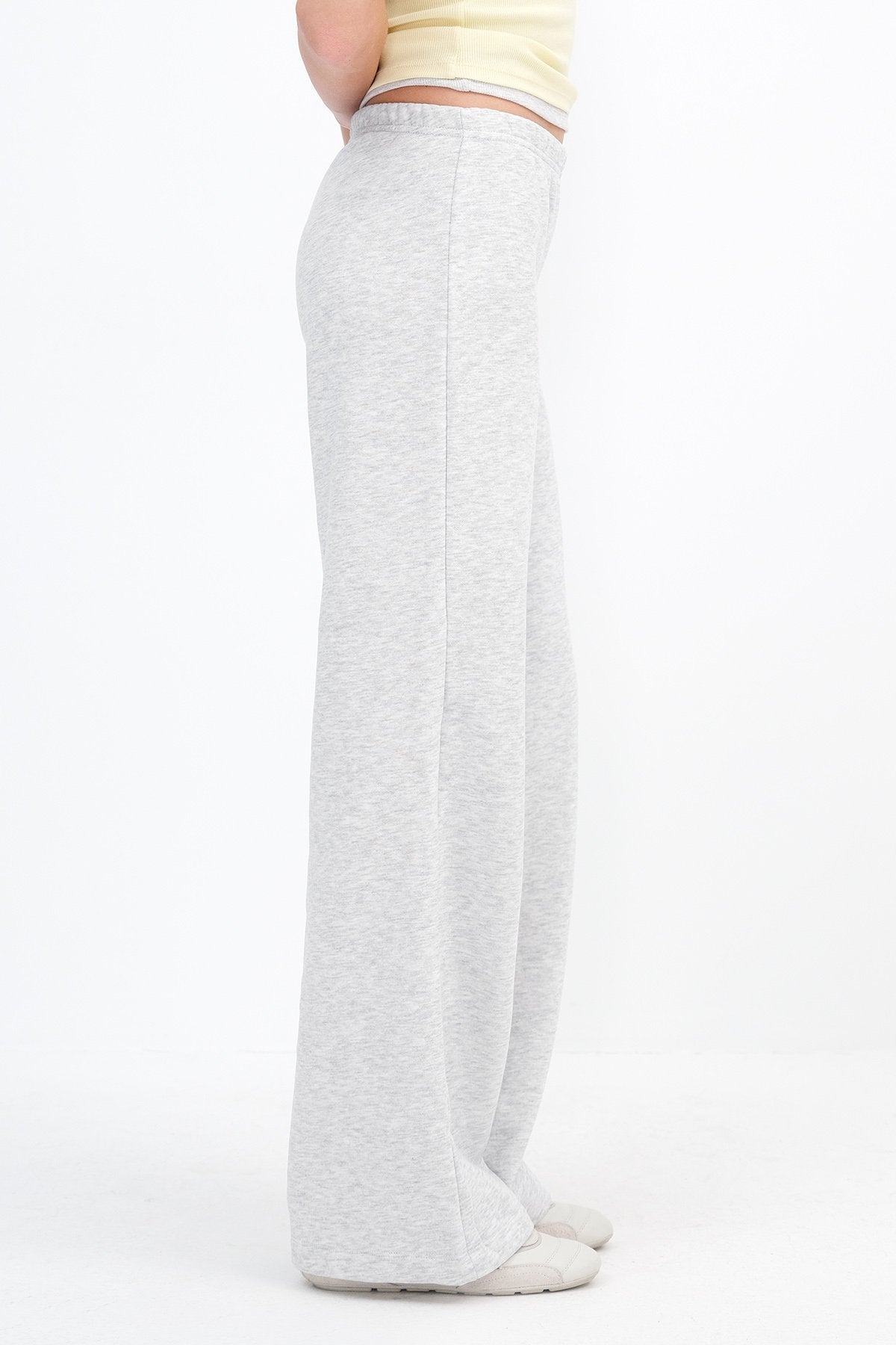 Snow-Melange_Elastic-Waist-Wide-Leg-Sweatpants-addax
