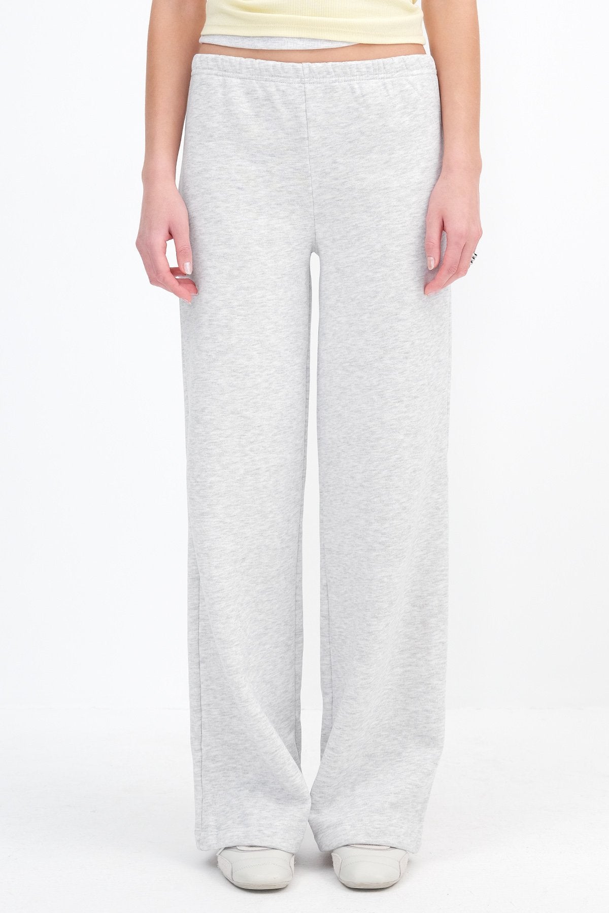 Snow-Melange_Elastic-Waist-Wide-Leg-Sweatpants-addax