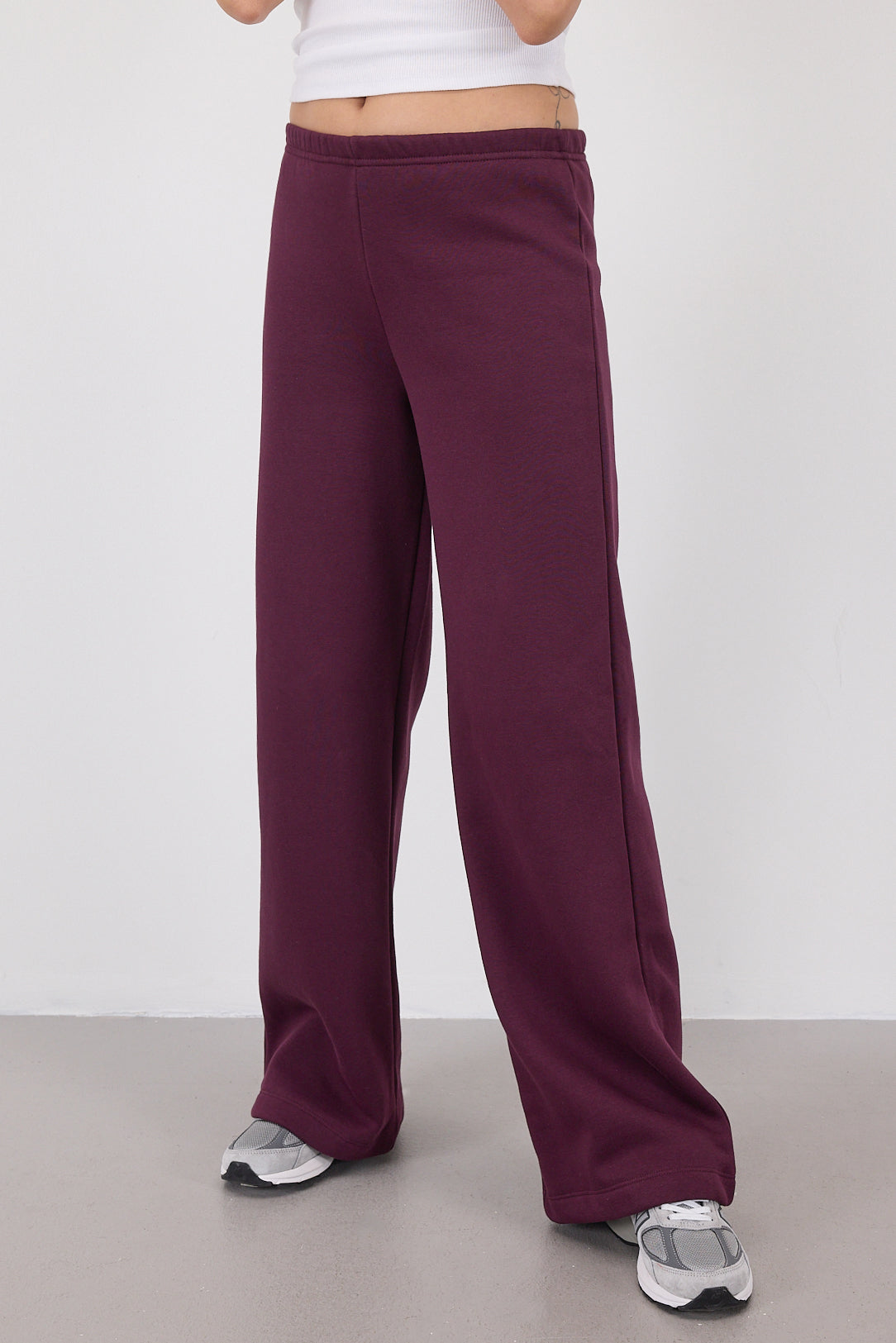 Elastic Waist Wide Leg Sweatpants