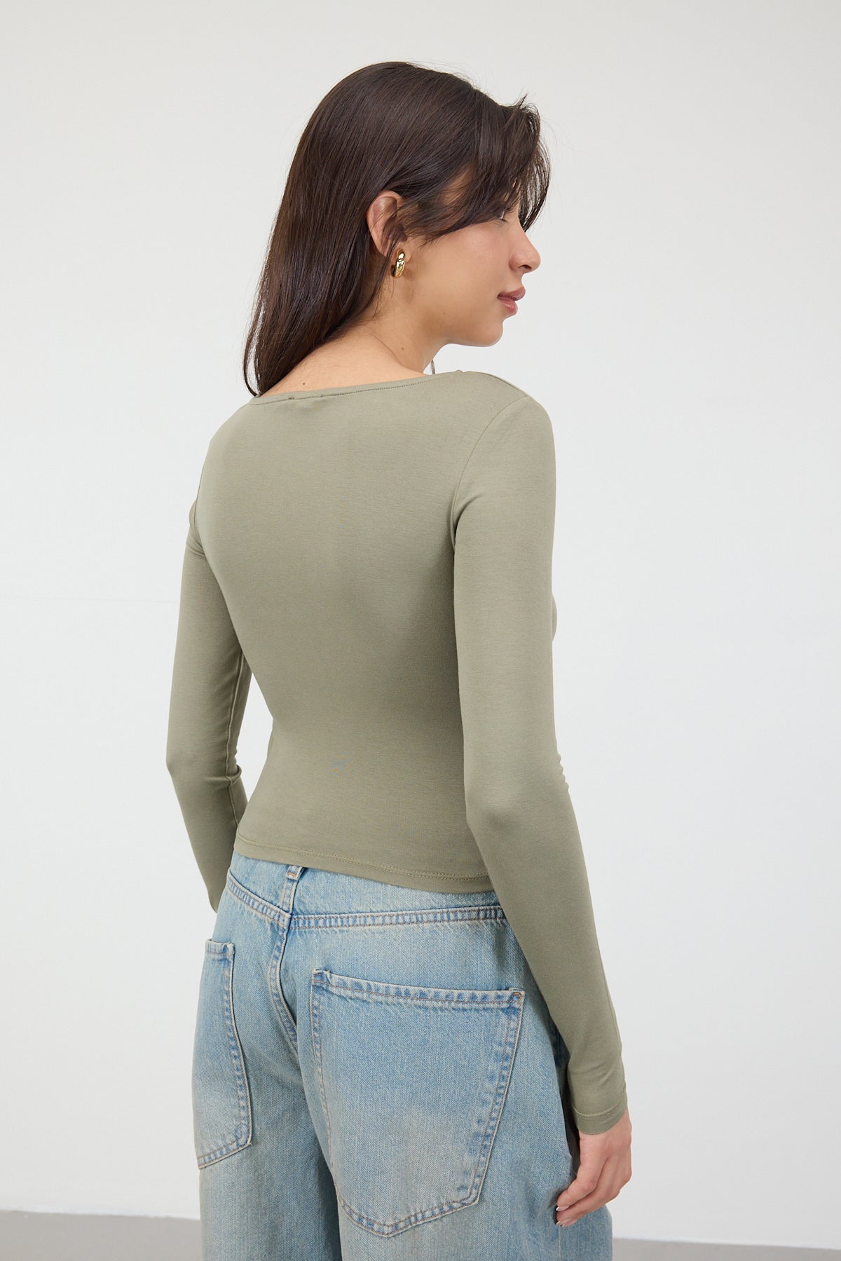 Oil-Green_Long-Sleeve-Basic-Blouse-addax