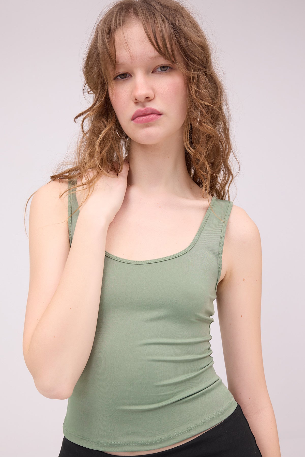 Oil-Green_U-Neck-Basic-Undershirt-addax