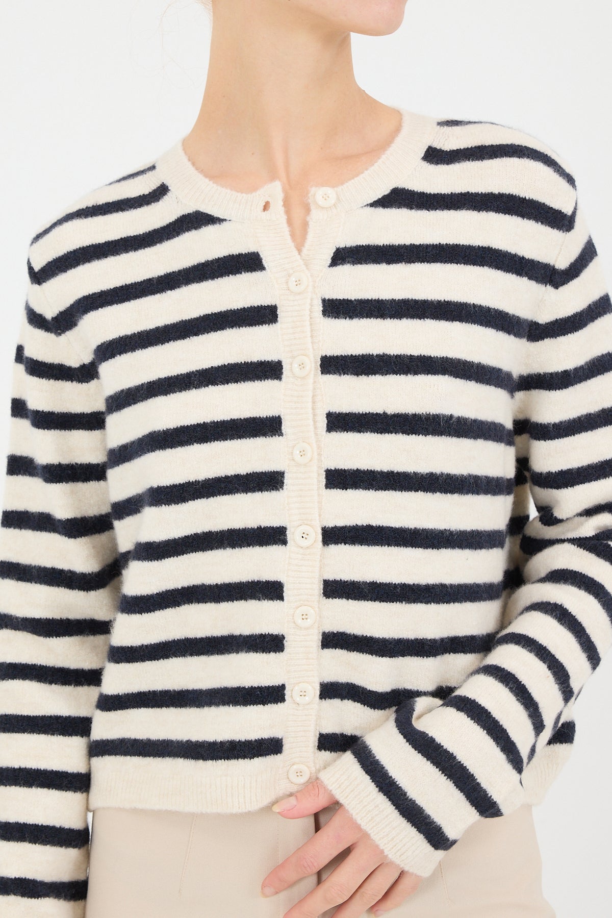 Beige---Night-Blue_Crew-Neck-Striped-Buttoned-Knitwear-Cardigan-addax