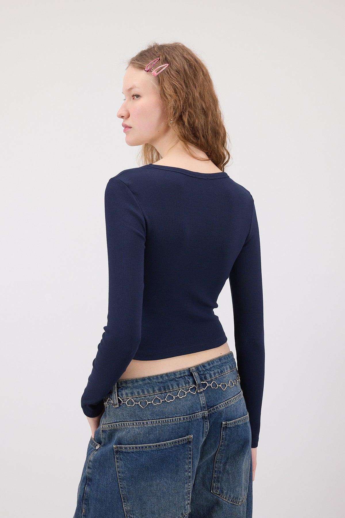 Night-Blue_V-Neck-Long-Sleeve-Crop-Top-addax