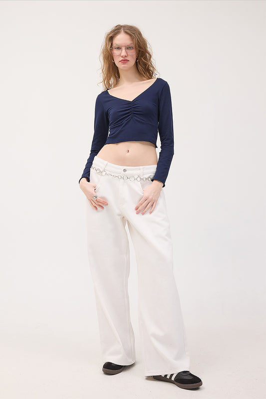 Night-Blue_Front-Pleated-Long-Sleeve-Blouse-addax