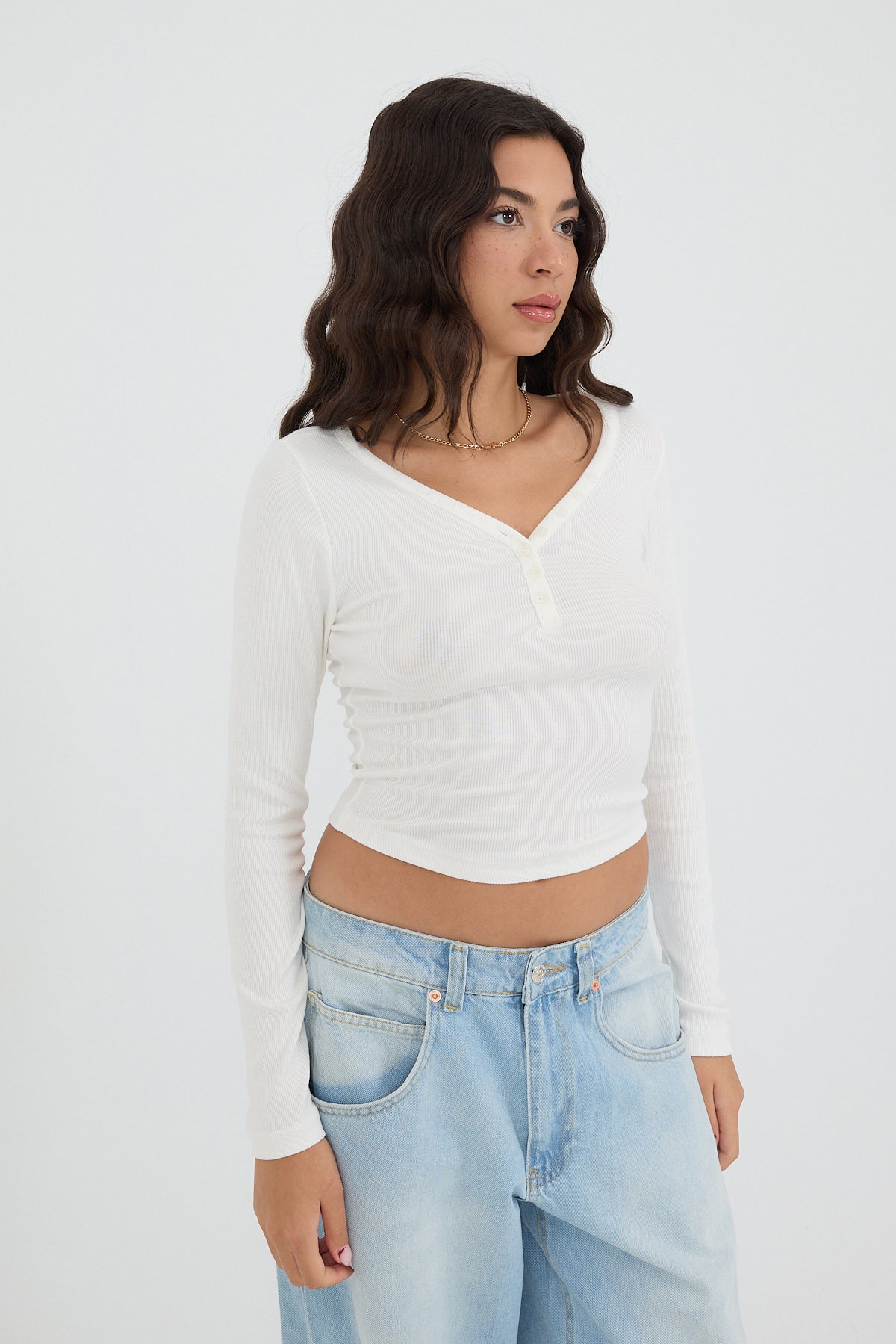 Ecru_Button-Neck-Long-Sleeve-Modal-Top-addax