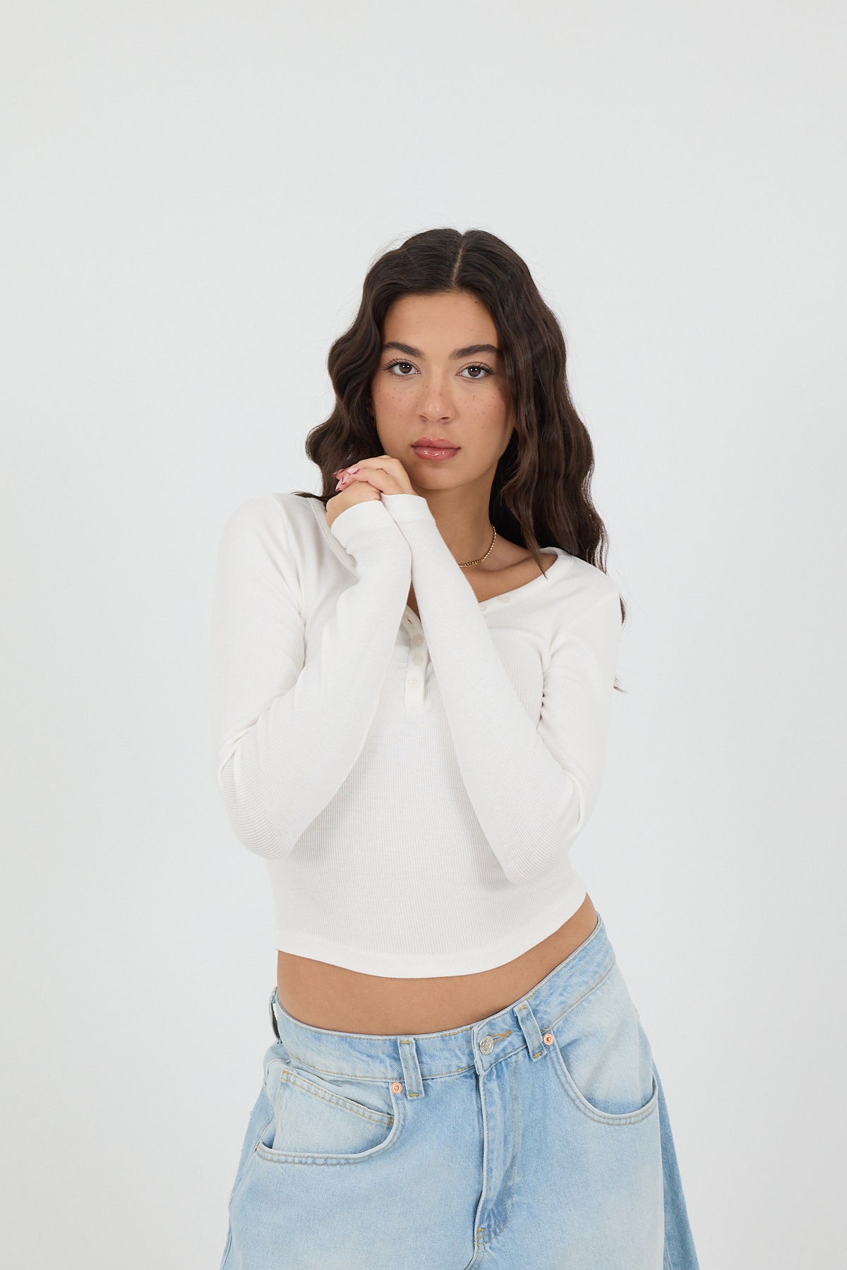 Ecru_Button-Neck-Long-Sleeve-Modal-Top-addax