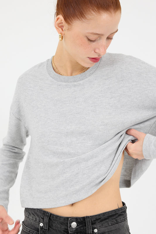 Grey-Melange_Soft-Textured-Crew-Neck-Knit-Sweater-addax