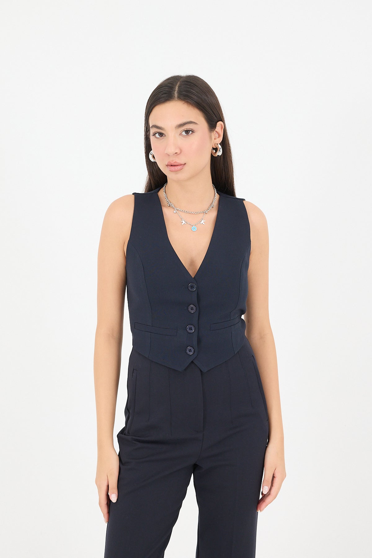 Night-Blue_Buttoned-Vest-with-Pocket-Details-addax