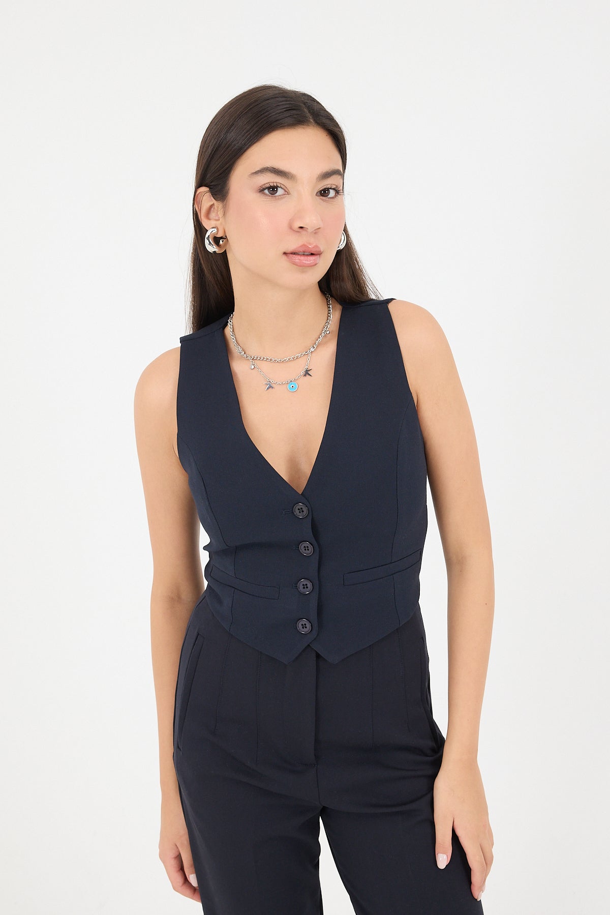 Night-Blue_Buttoned-Vest-with-Pocket-Details-addax