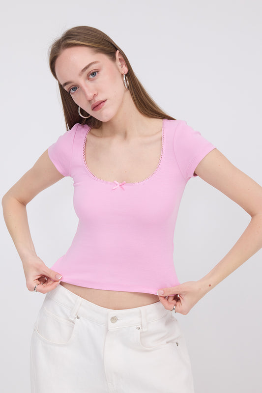 Begonia_Ribbon-Detailed-T-shirt-addax