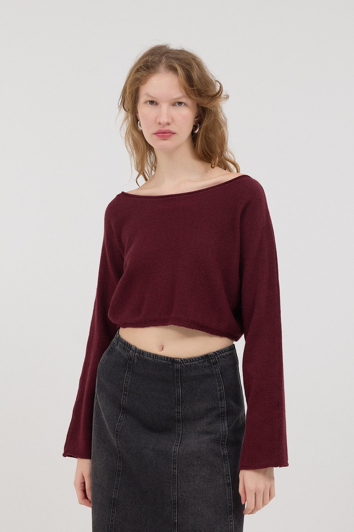 Light-Burgundy_Boat-Neck-Long-Sleeve-Crop-Knitwear-Sweater-addax
