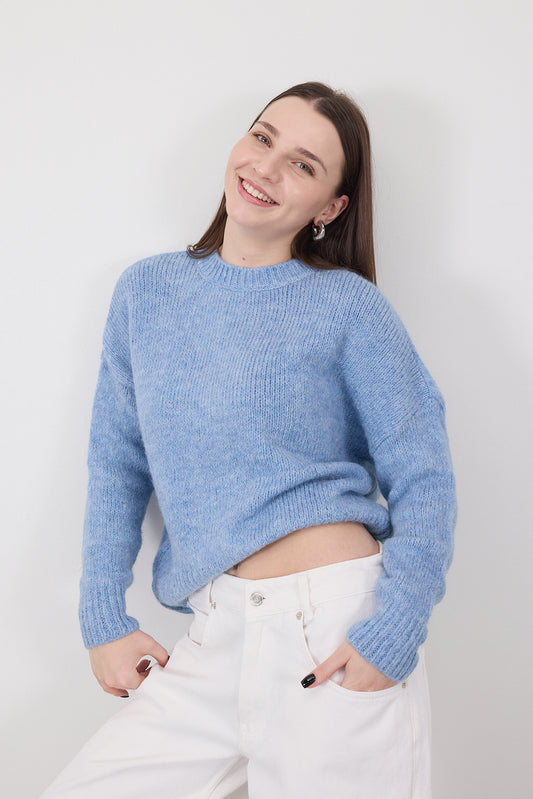 Blue_Crew-Neck-Long-Sleeve-Knitwear-Sweater-addax