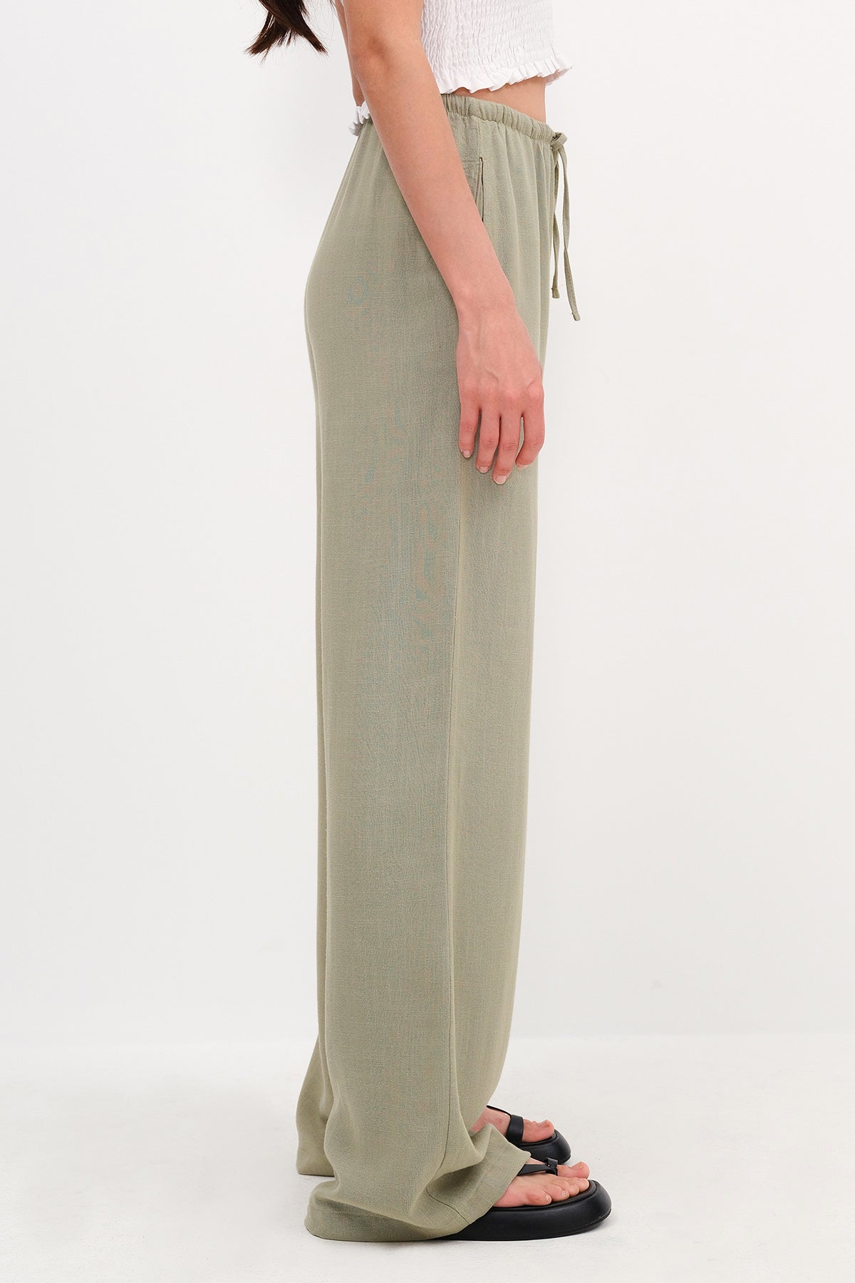 Oil-Green_Linen-Blend-Tie-Waist-Wide-Leg-Pants-addax