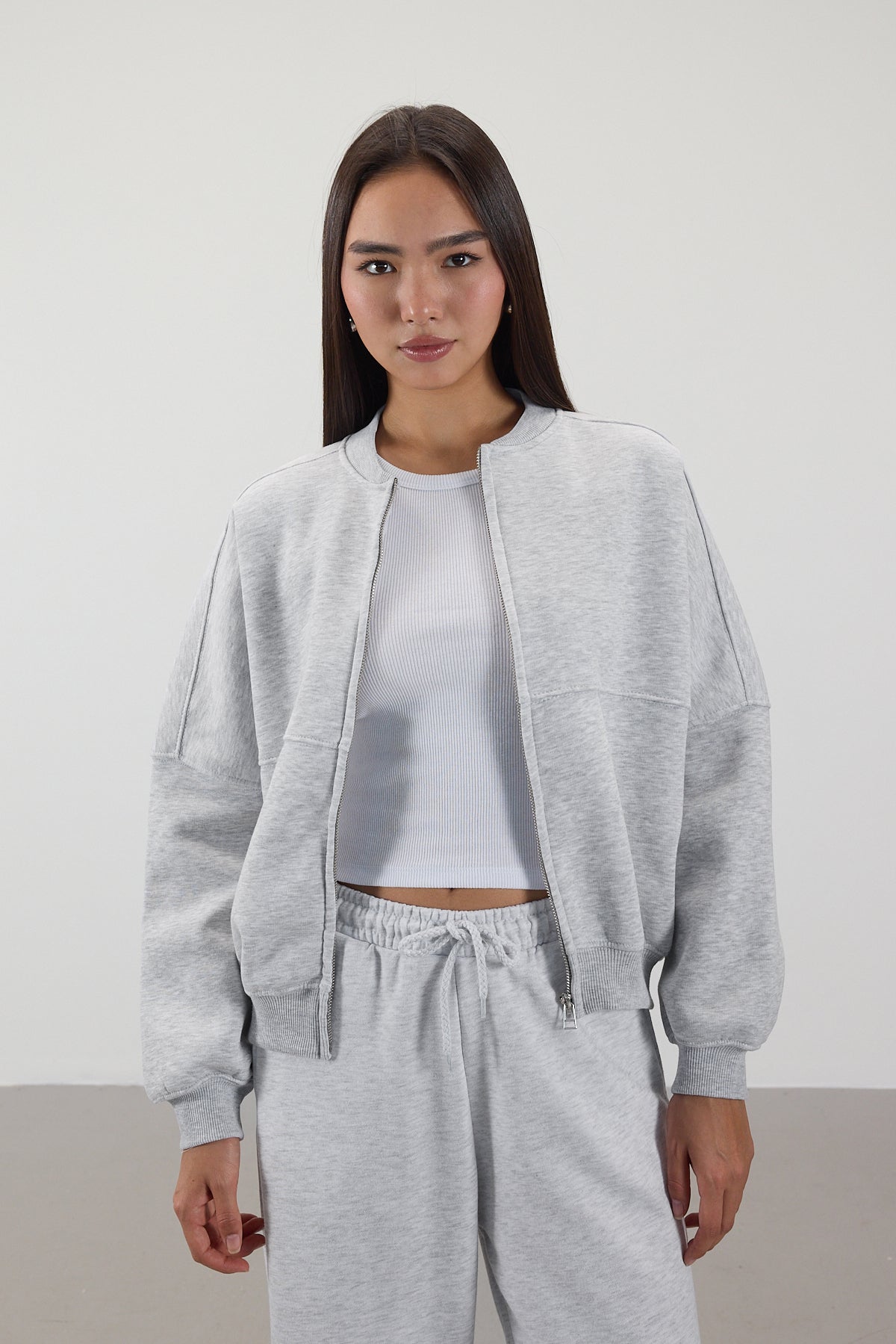 Grey-Melange_Zippered-Ribbon-Sweatshirt-addax