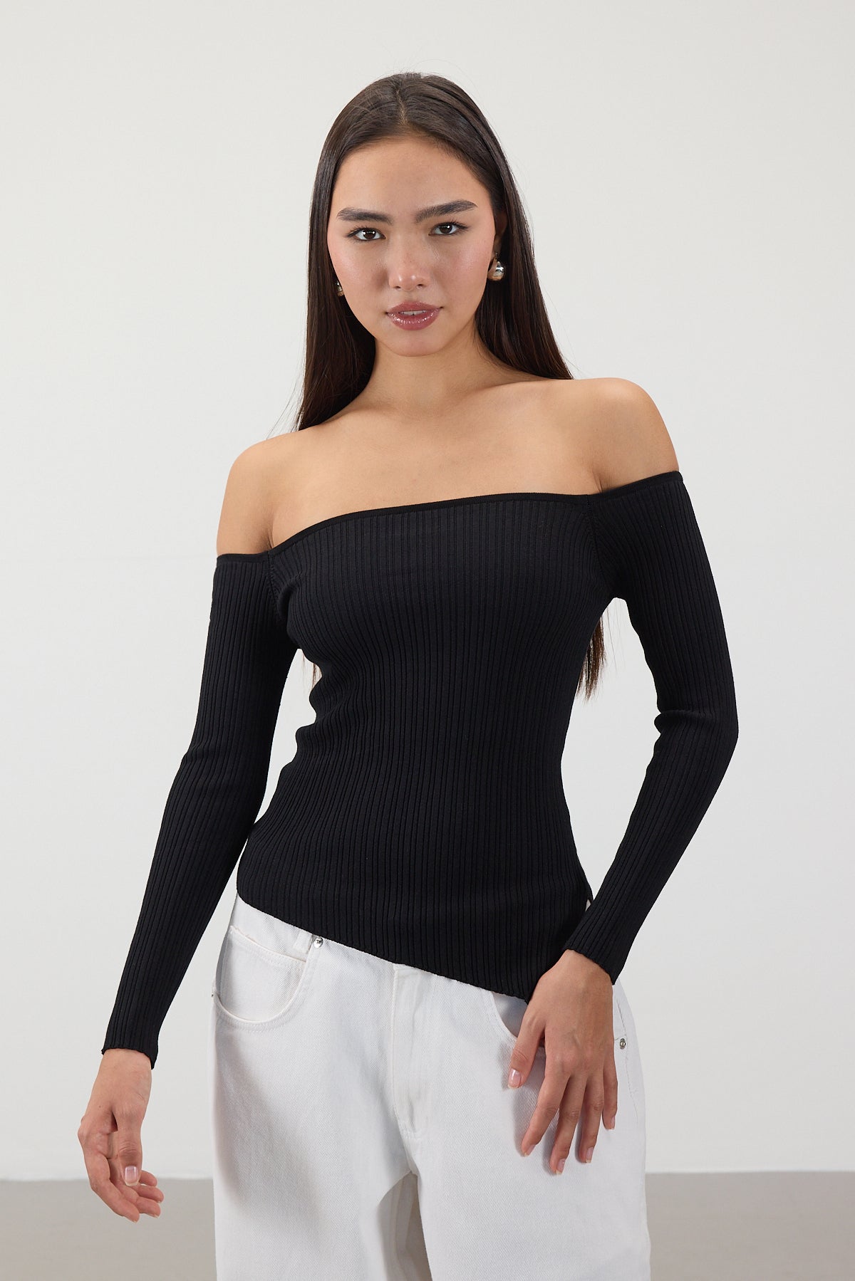 Black_Asymmetrical-Knit-Top-addax