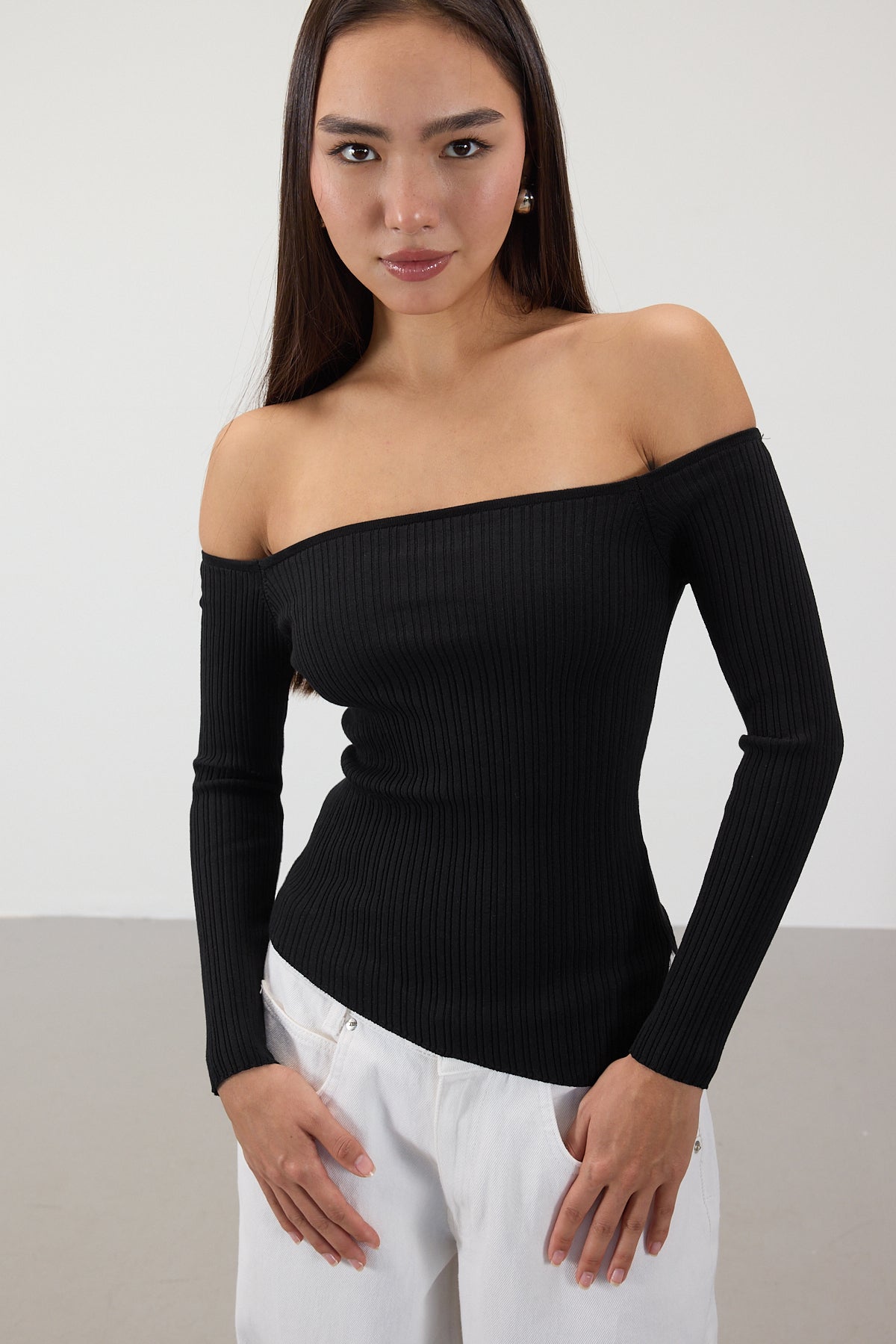 Black_Asymmetrical-Knit-Top-addax