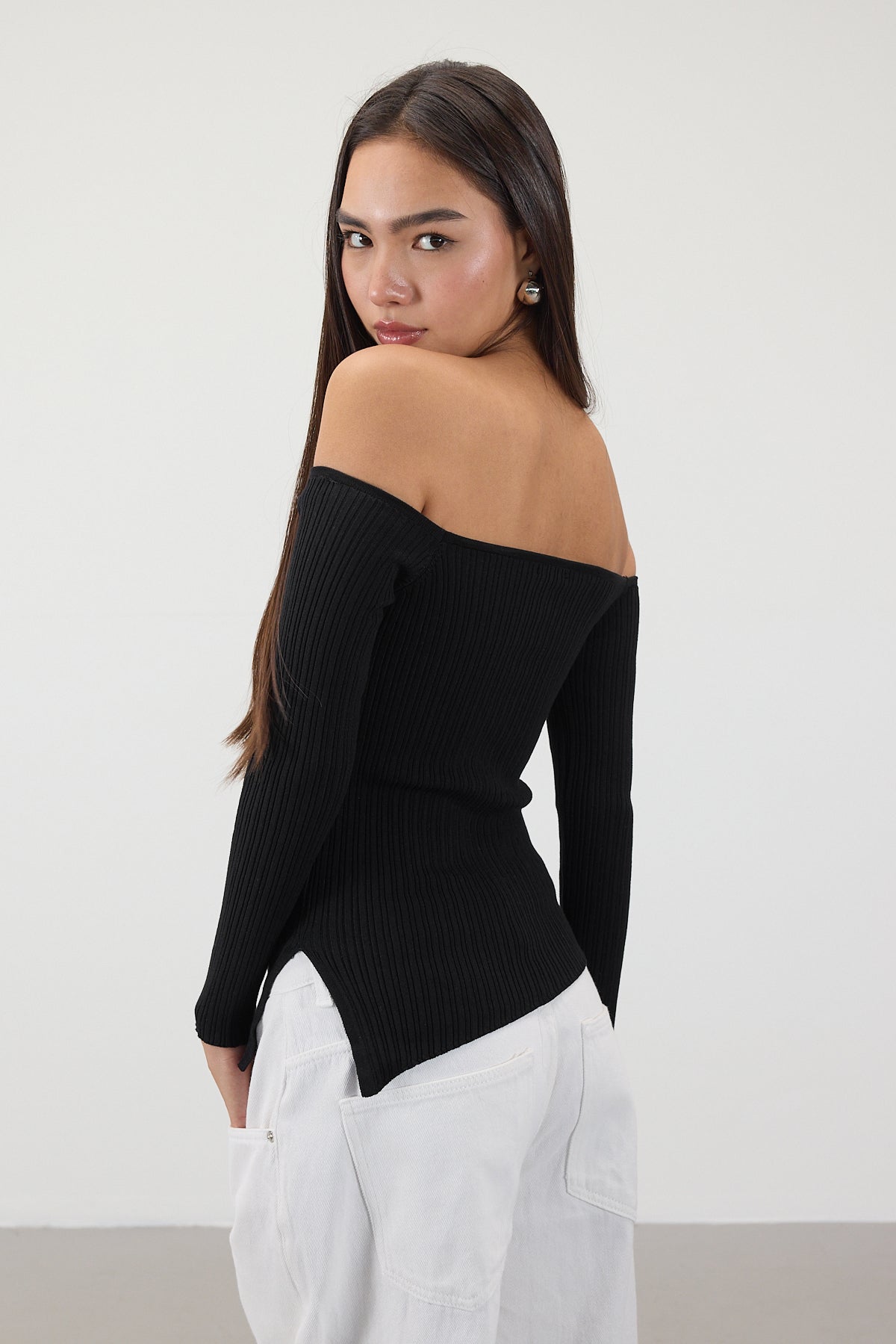 Black_Asymmetrical-Knit-Top-addax
