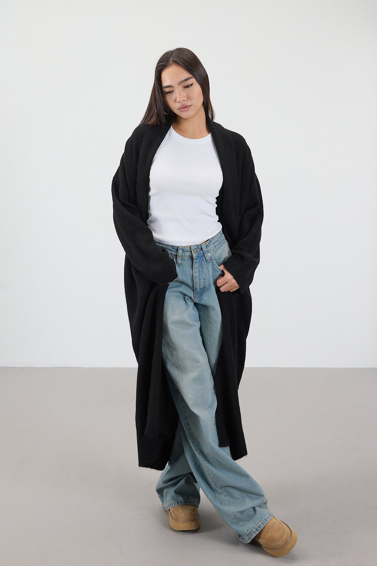 Black_Shawl-Collar-Long-Knit-Cardigan-addax