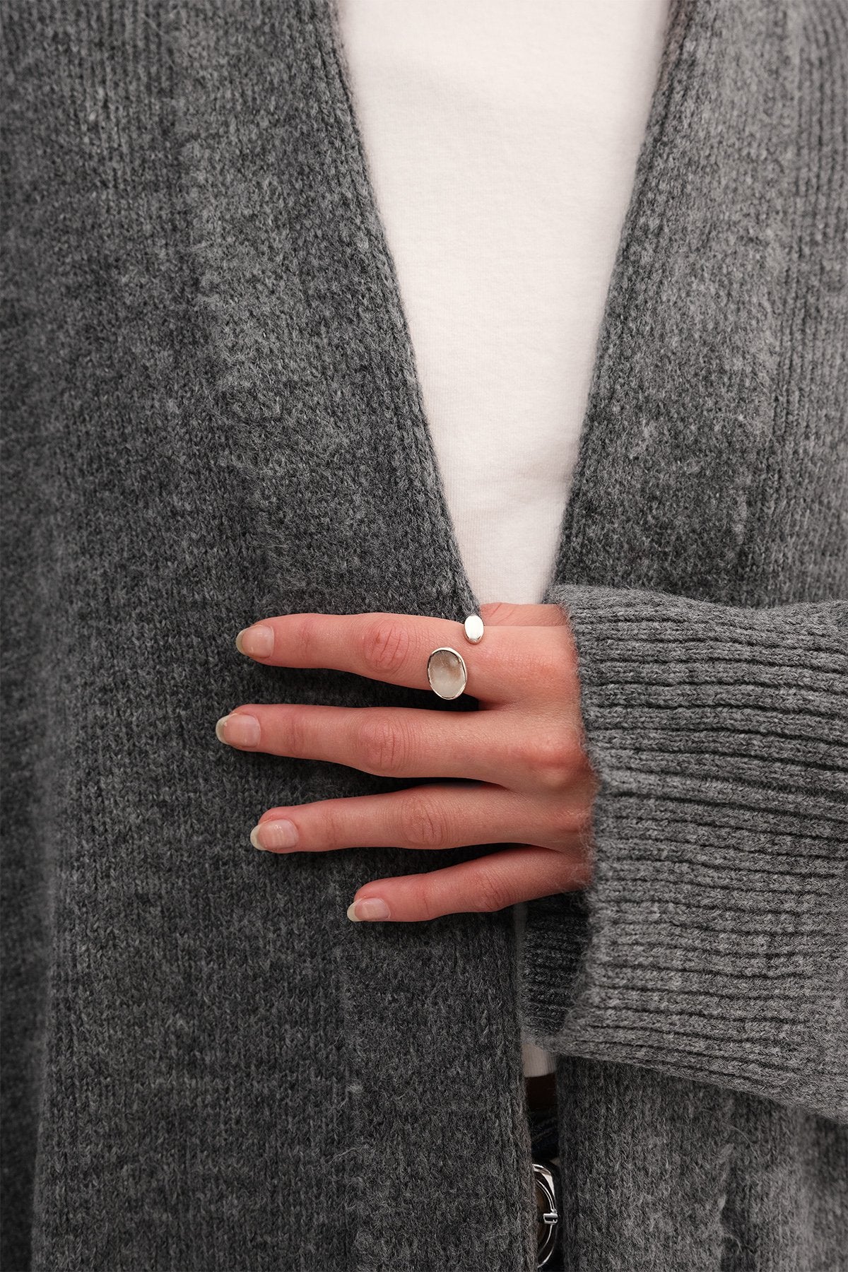 Lead-Grey_Shawl-Collar-Long-Knit-Cardigan-addax