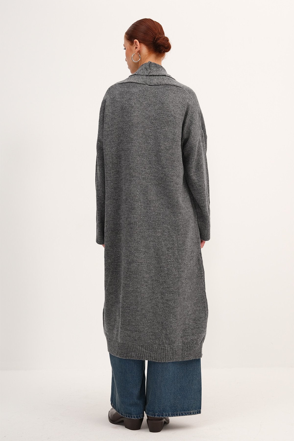 Lead-Grey_Shawl-Collar-Long-Knit-Cardigan-addax