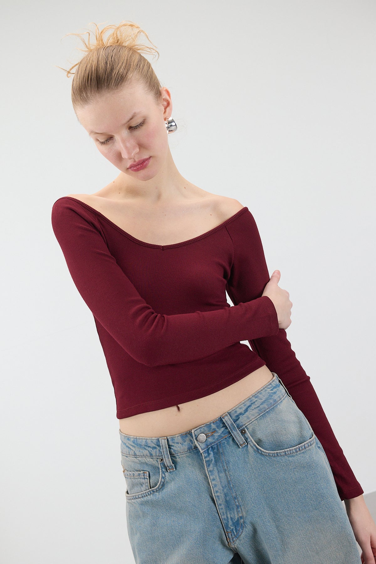 Burgundy_Long-Sleeve-Modal-Top-addax