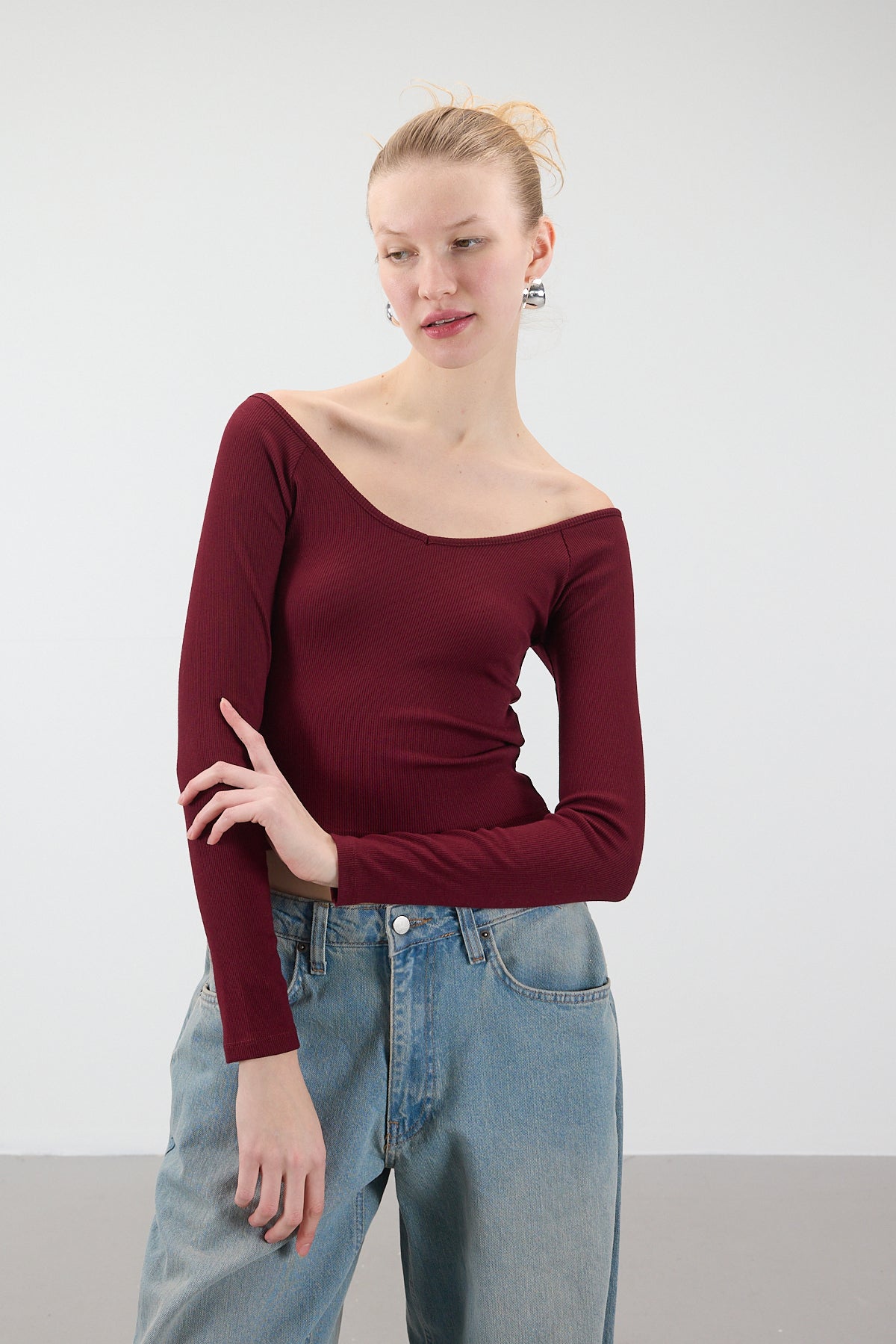 Burgundy_Long-Sleeve-Modal-Top-addax