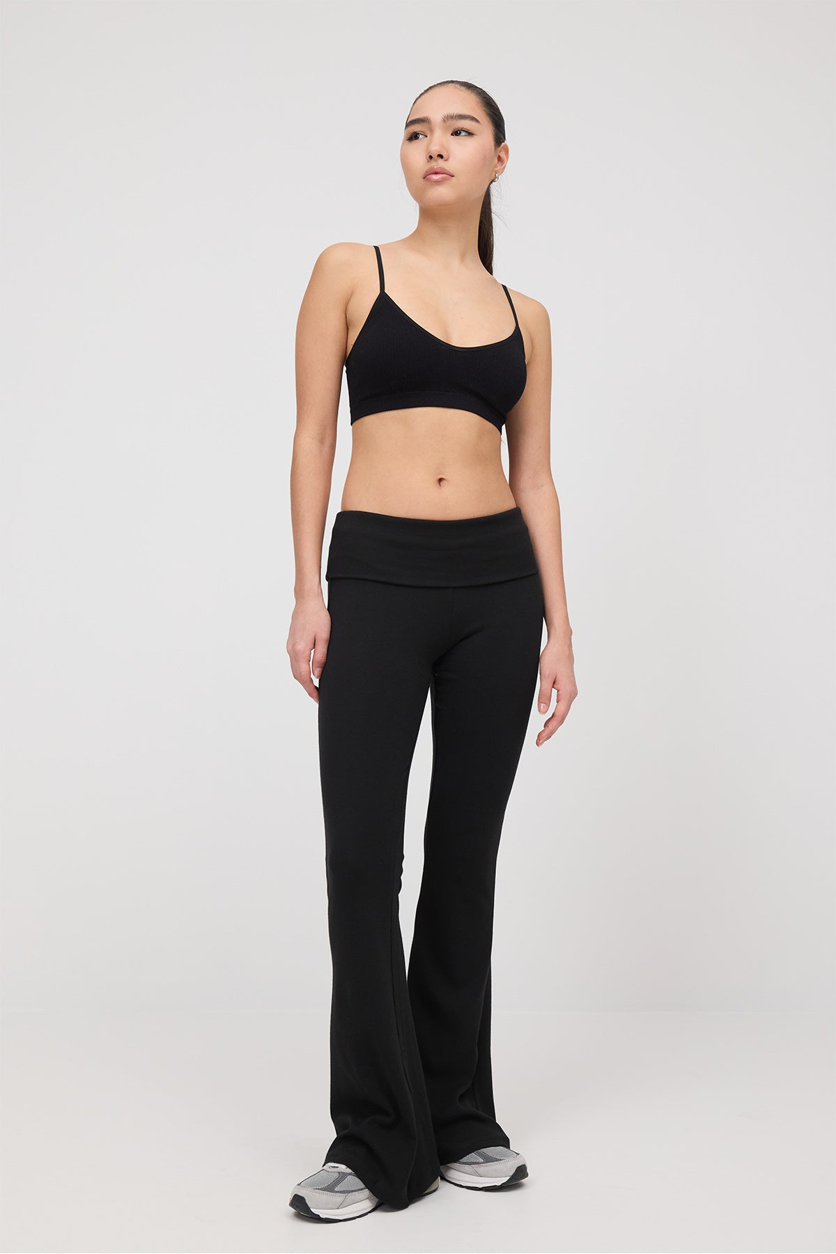 Black_Folded-Waistband-Modal-Leggings-addax