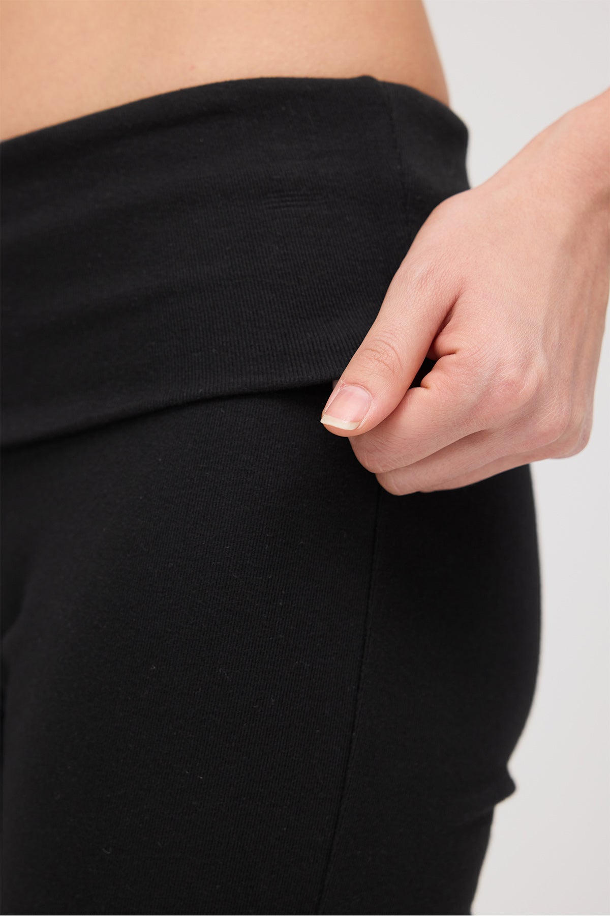 Black_Folded-Waistband-Modal-Leggings-addax