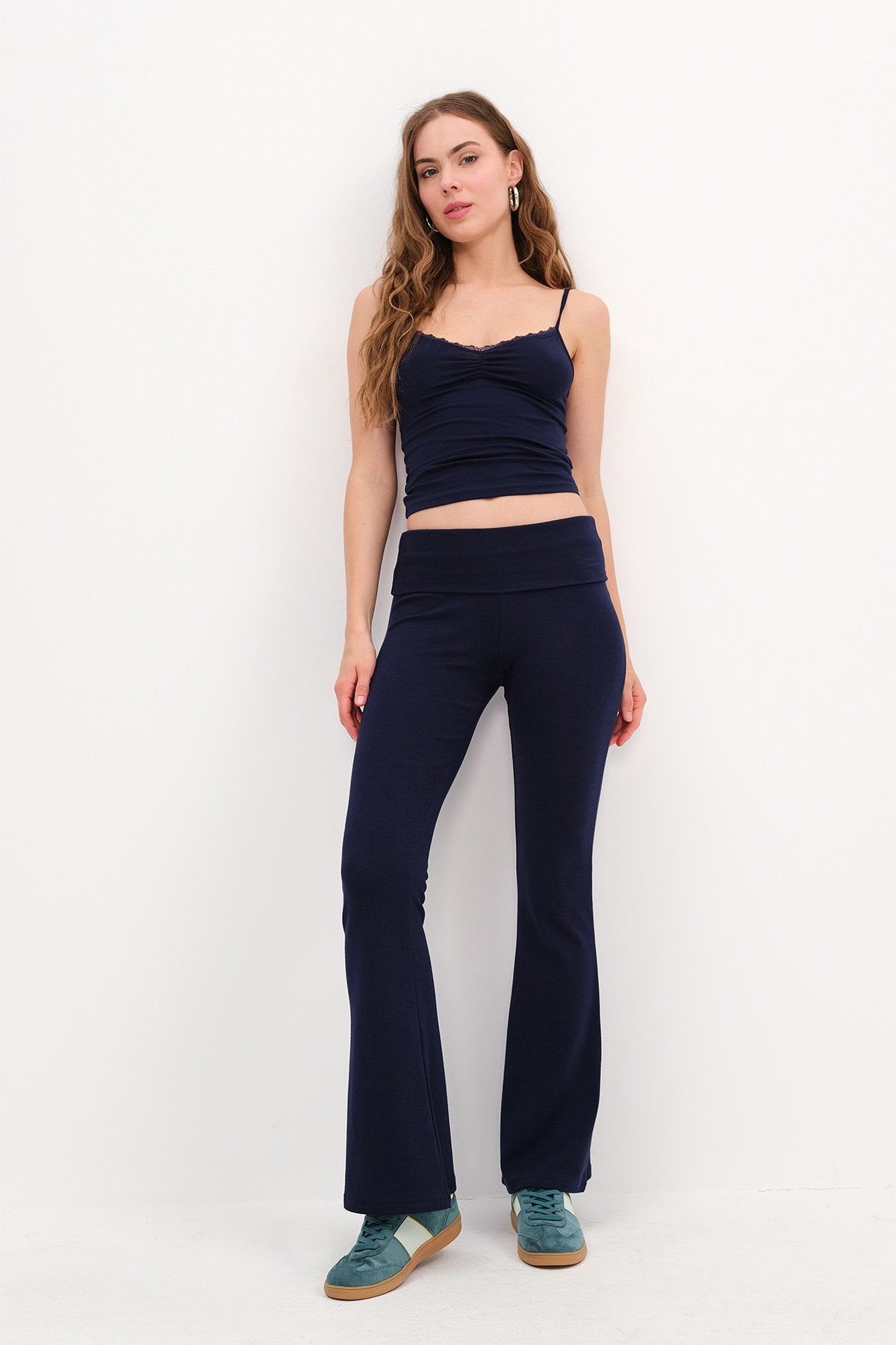 Night-Blue_Folded-Waistband-Modal-Leggings-addax