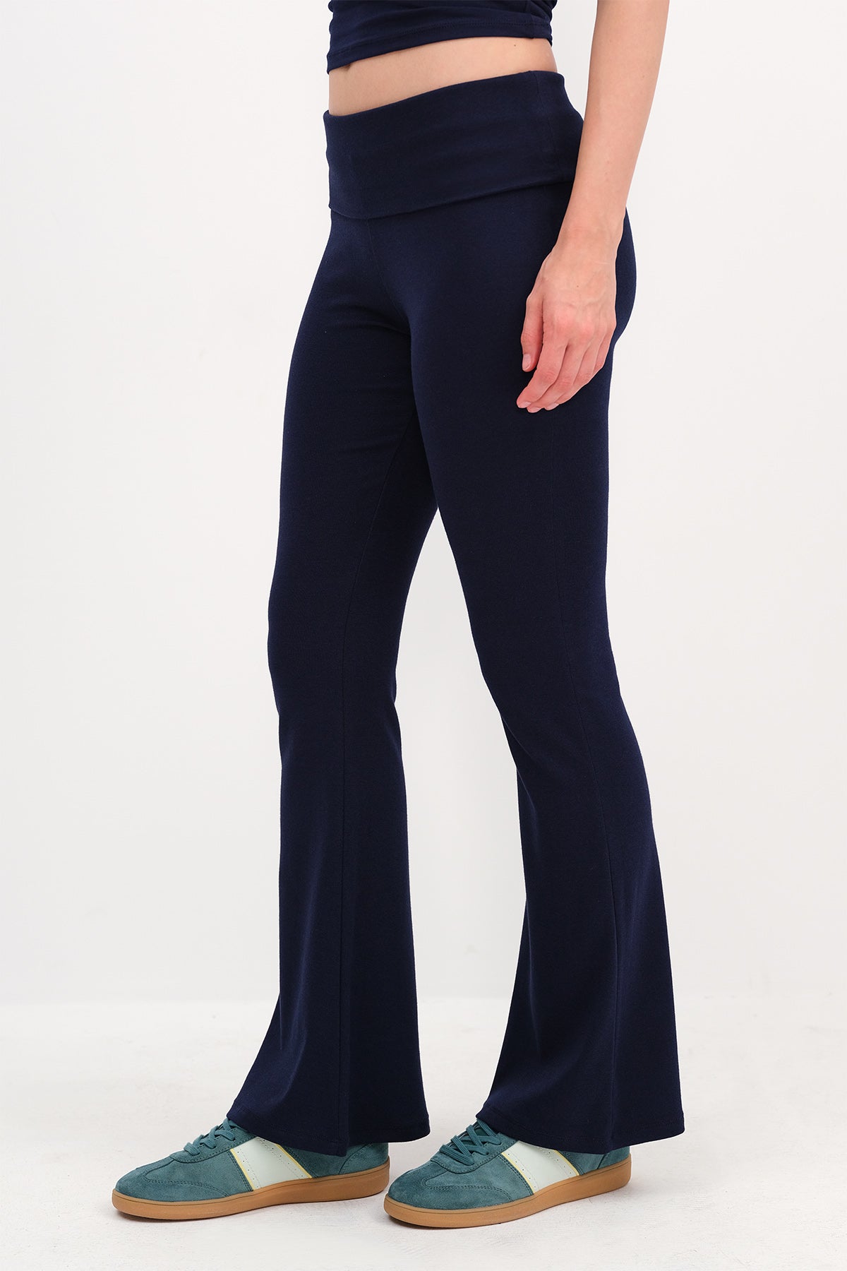 Night-Blue_Folded-Waistband-Modal-Leggings-addax