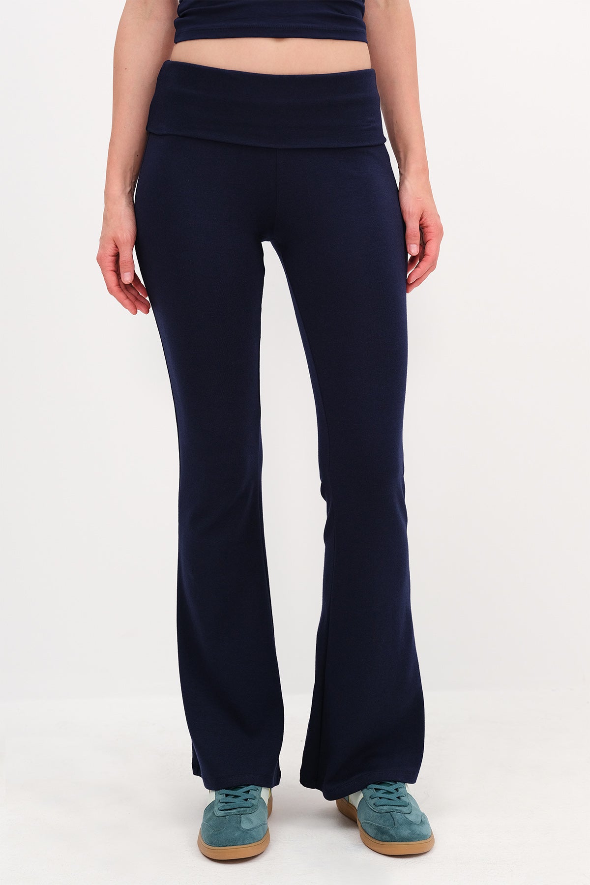 Night-Blue_Folded-Waistband-Modal-Leggings-addax