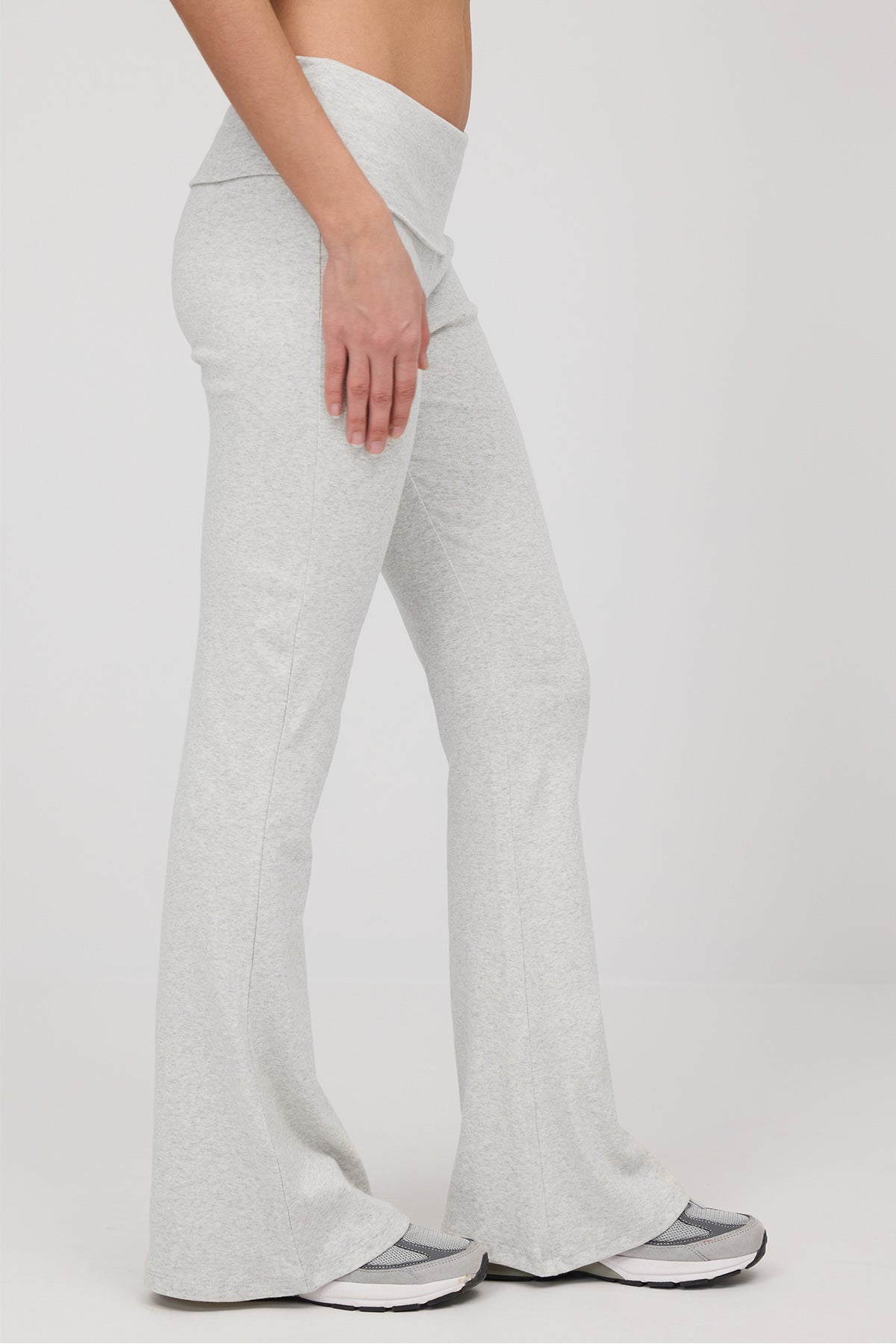 Snow-Melange_Folded-Waistband-Modal-Leggings-addax
