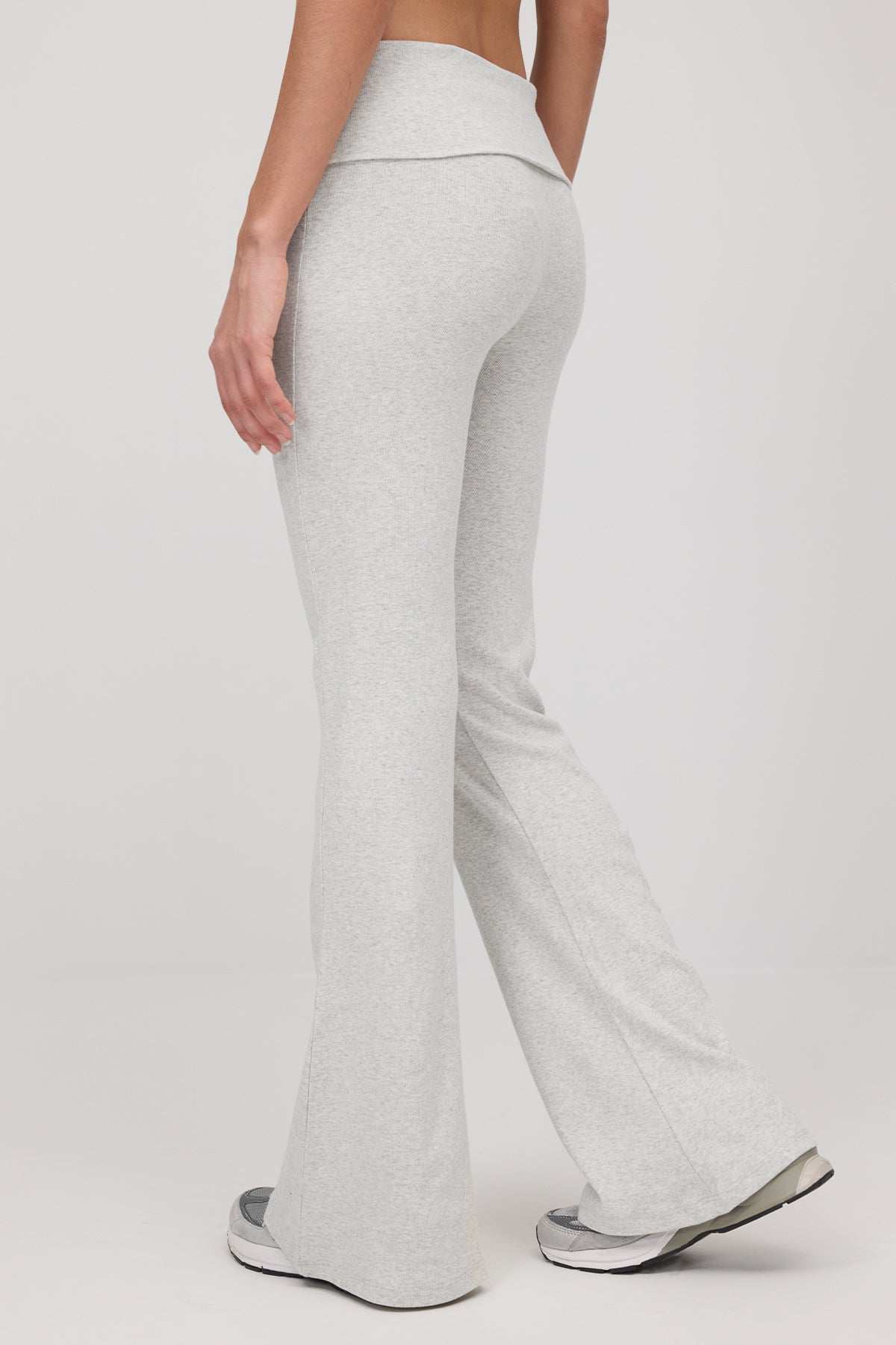 Snow-Melange_Folded-Waistband-Modal-Leggings-addax