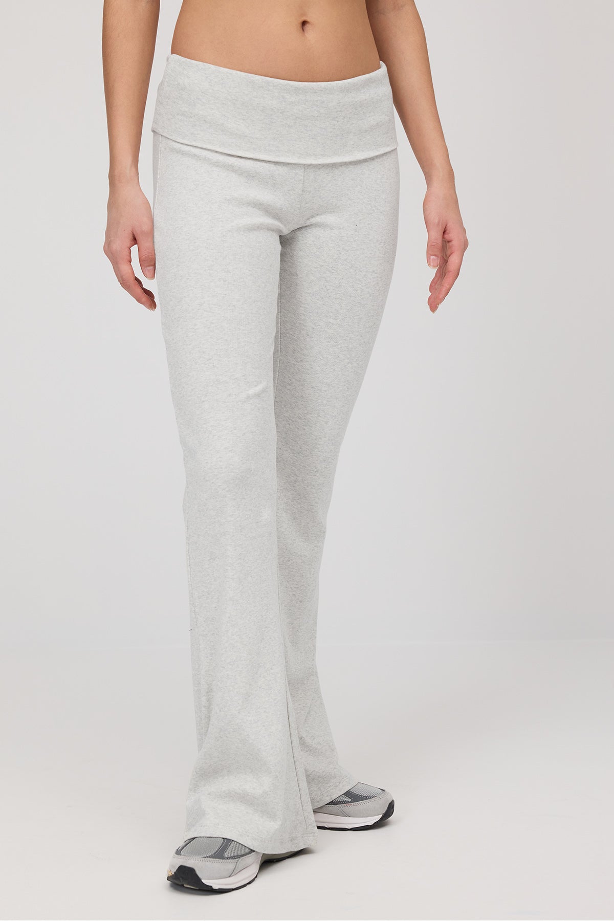 Snow-Melange_Folded-Waistband-Modal-Leggings-addax