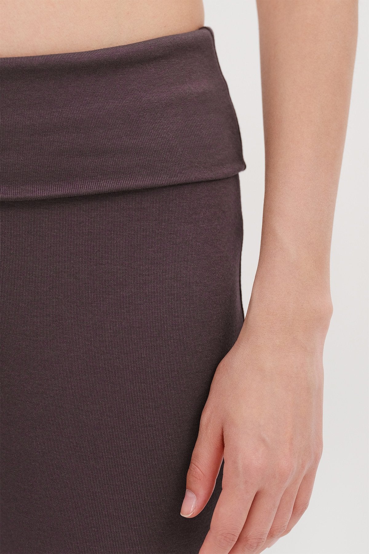 Soft-Brown_Folded-Waistband-Modal-Leggings-addax