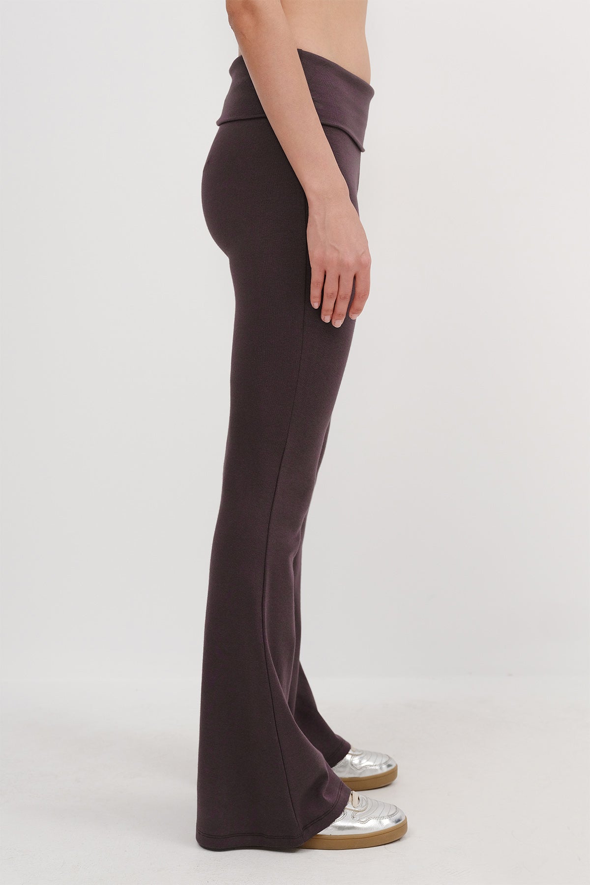 Soft-Brown_Folded-Waistband-Modal-Leggings-addax