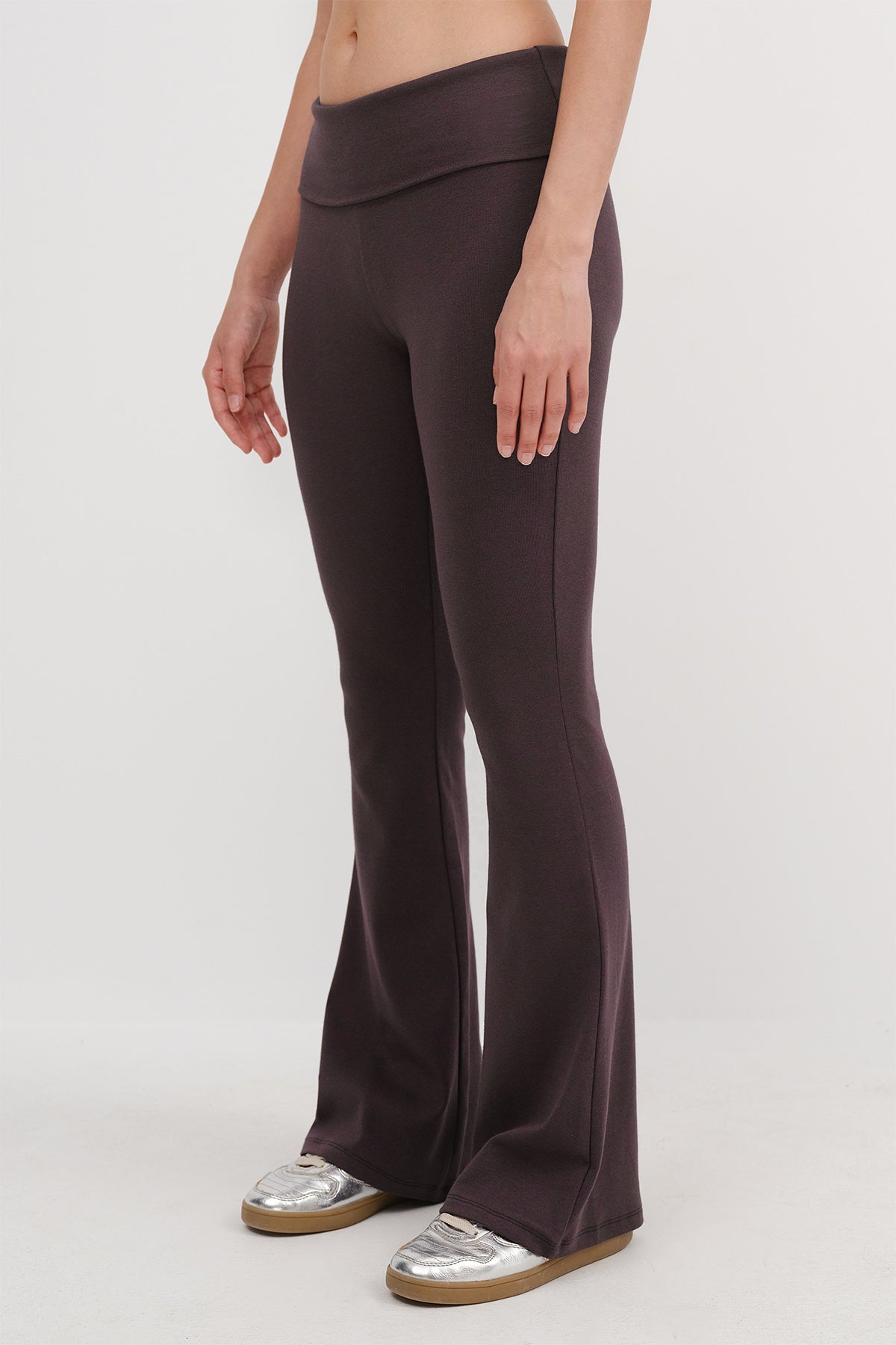 Soft-Brown_Folded-Waistband-Modal-Leggings-addax