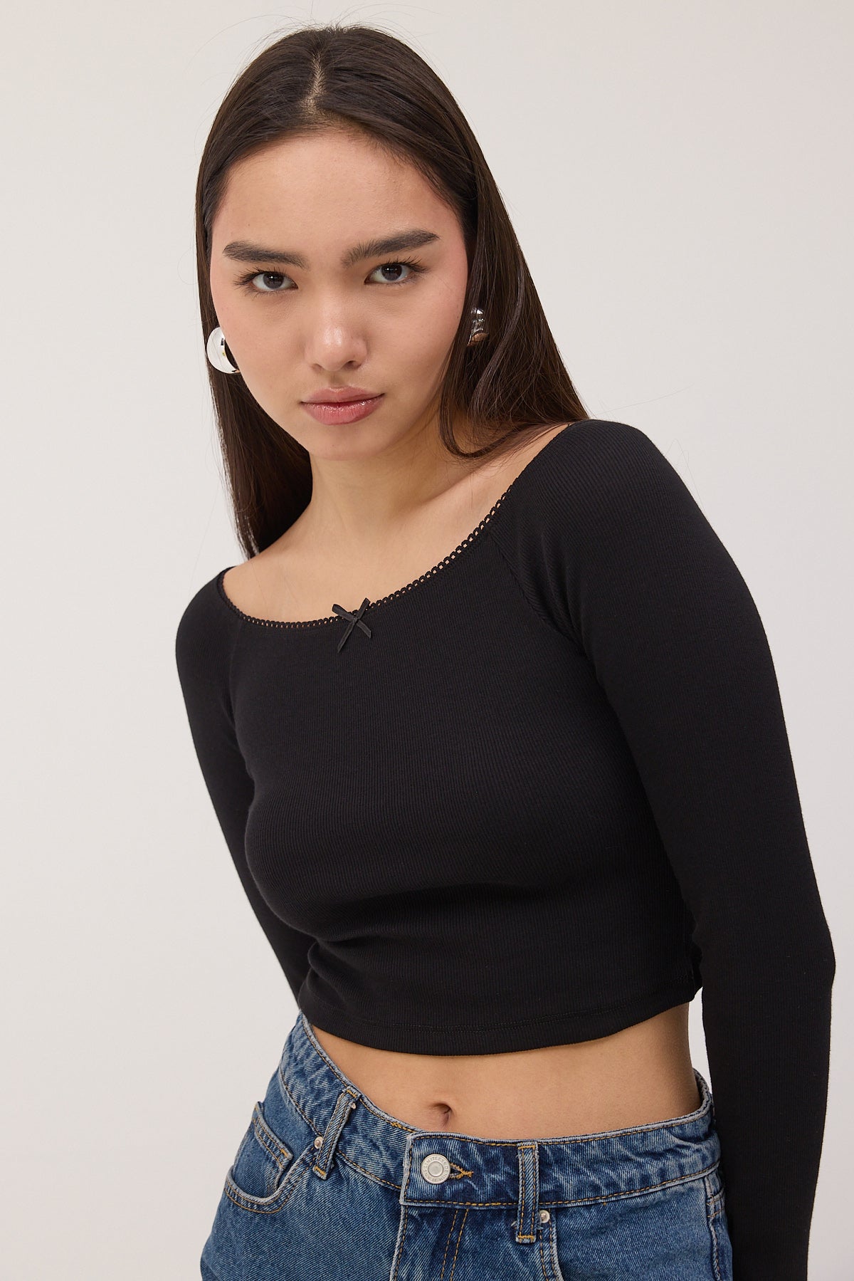Black_Boat-Neck-Long-Sleeve-Crop-Blouse-addax