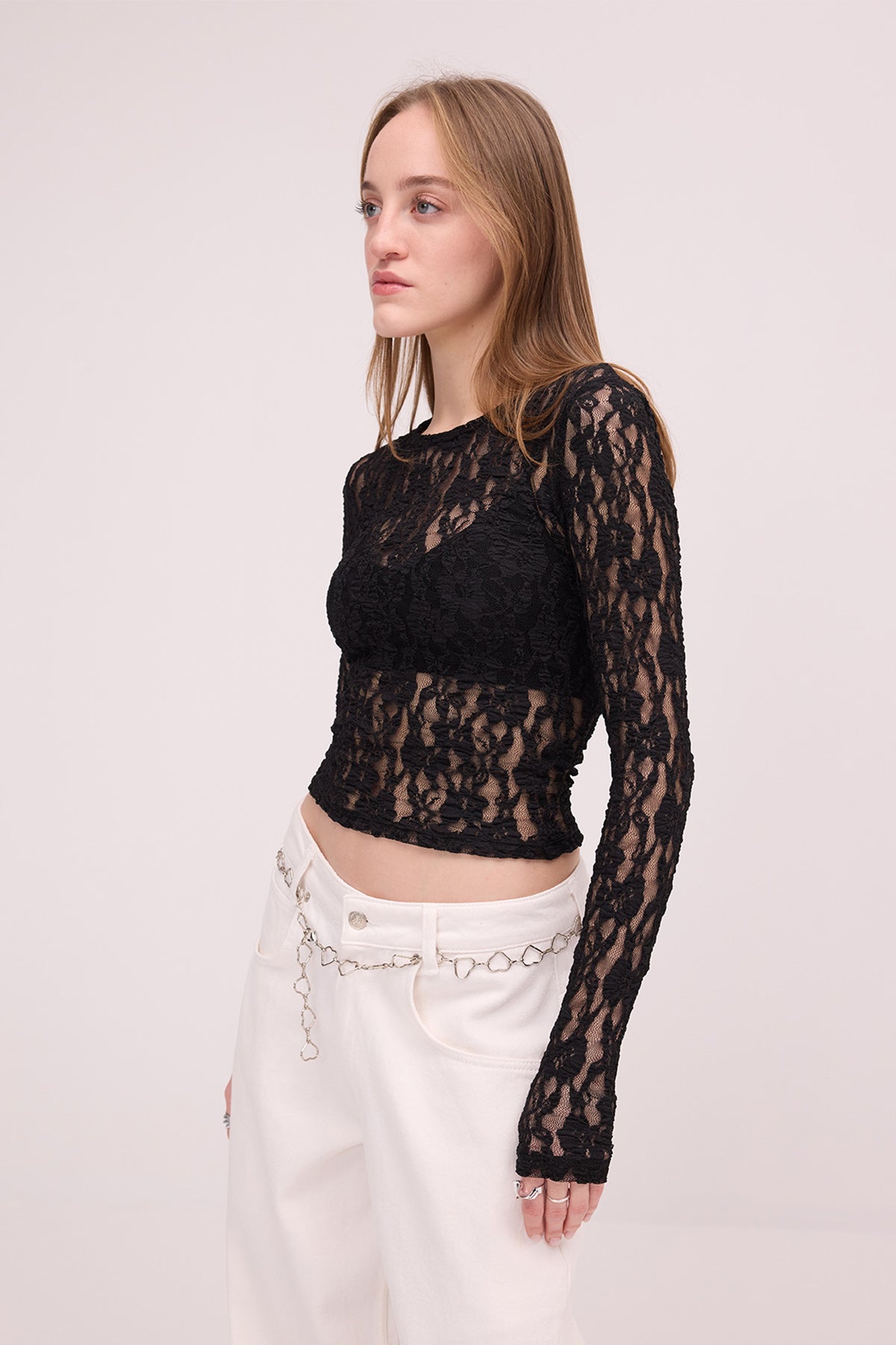 Black_Round-Neck-Lace-Sheer-Blouse-addax