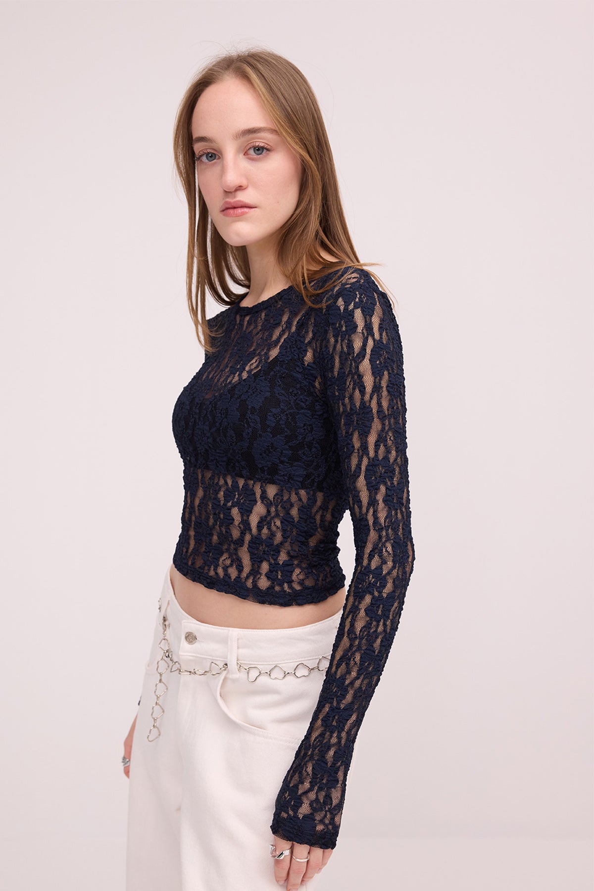 Night-Blue_Round-Neck-Lace-Sheer-Blouse-addax
