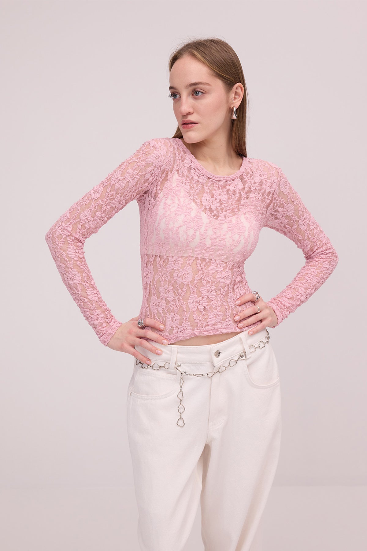 Begonia_Round-Neck-Lace-Sheer-Blouse-addax