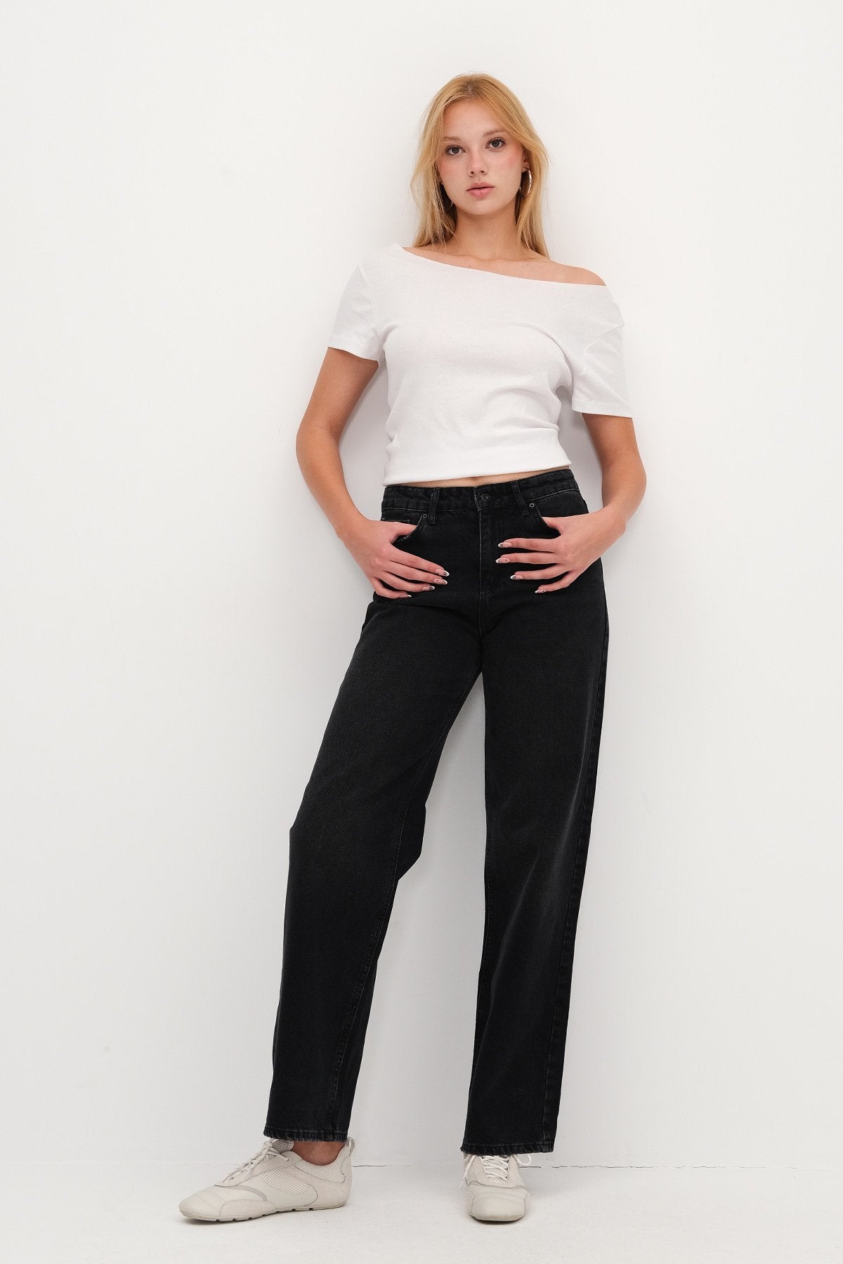 Charcoal_High-Waist-Wide-Leg-Jean- Trousers-addax