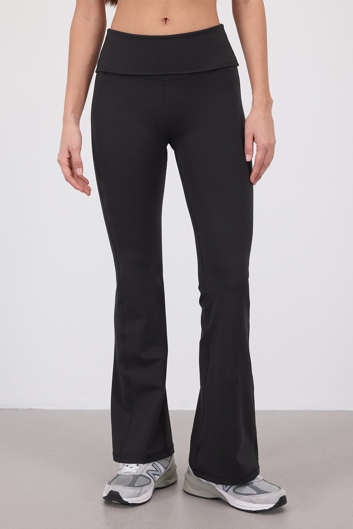 Black_Folded-Waistband-Flared-Leggings-addax