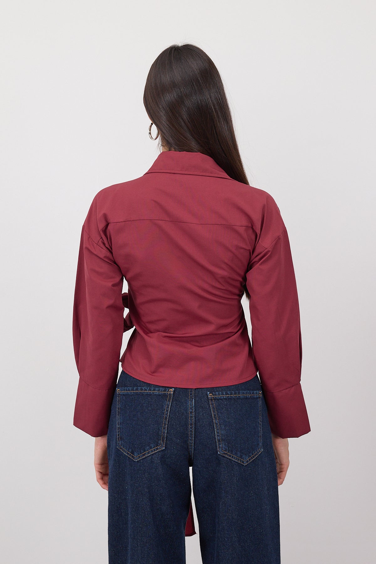 Burgundy_Side-Tie-Shirt-addax