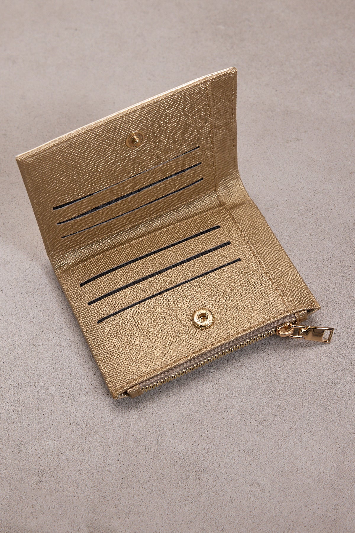 Gold_Zippered-Snap-Closure-Wallet-addax