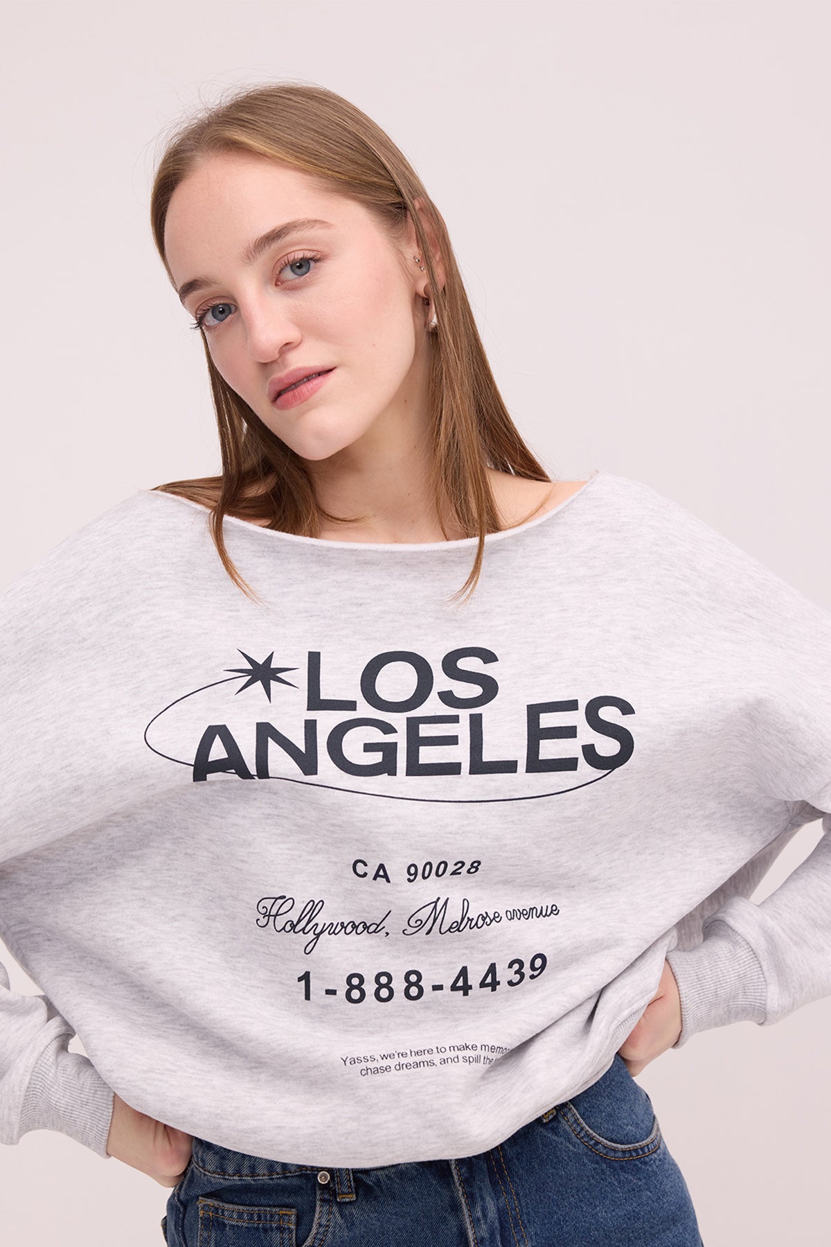Snow-Melange_LOS-ANGELES-Written-Raised-Sweatshirt-addax